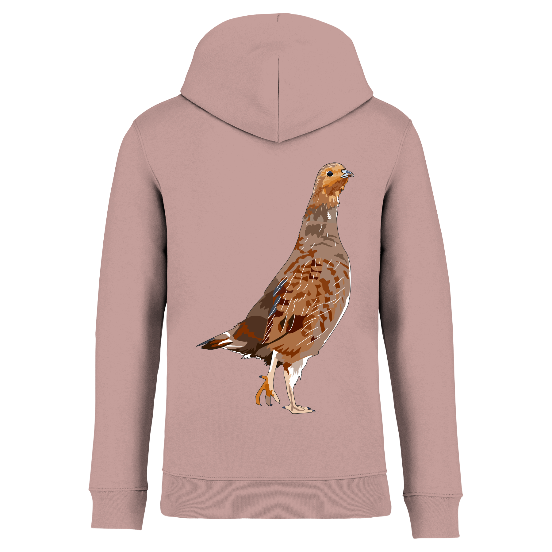 Rebhuhn Bio Unisex Hoodie Backprint