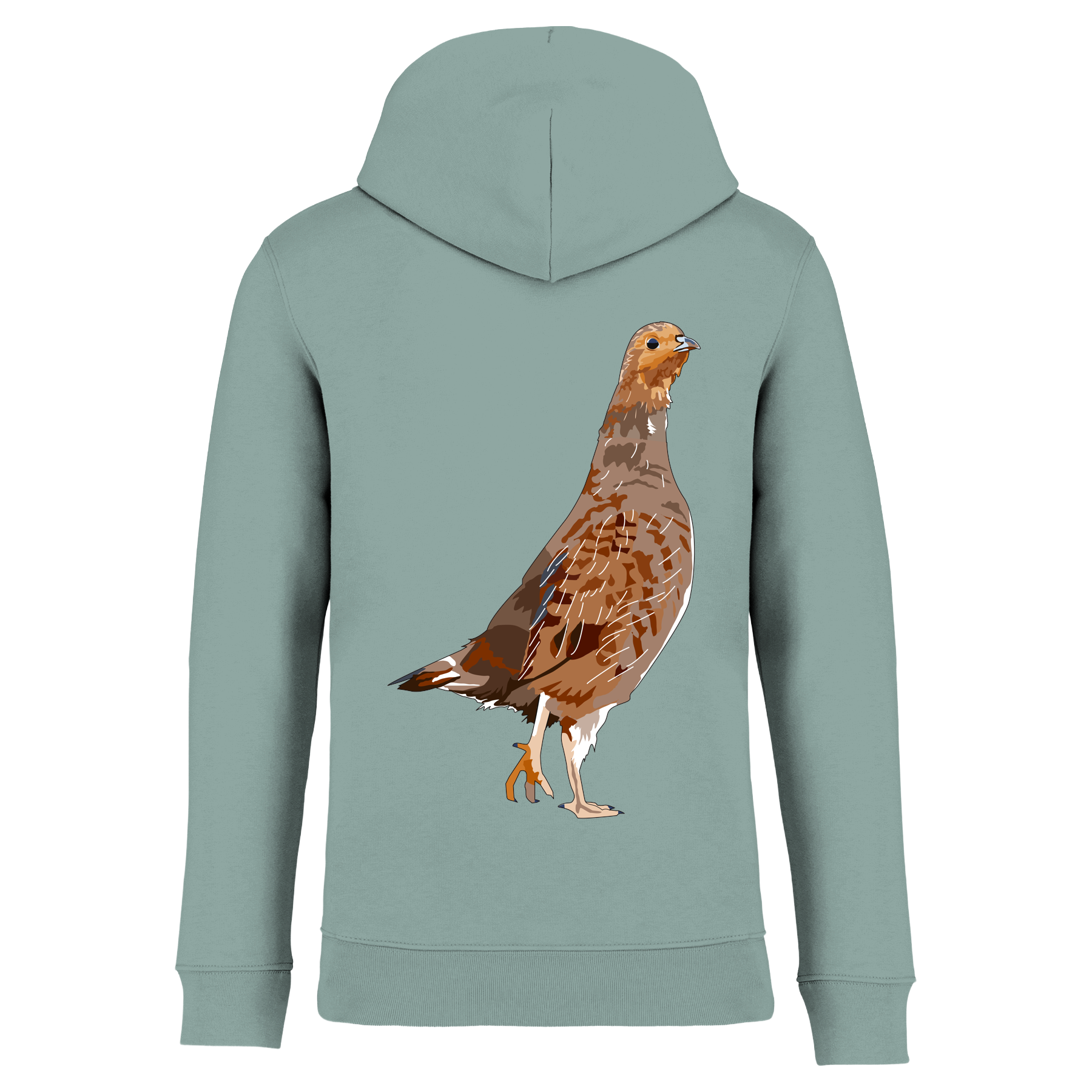 Rebhuhn Bio Unisex Hoodie Backprint