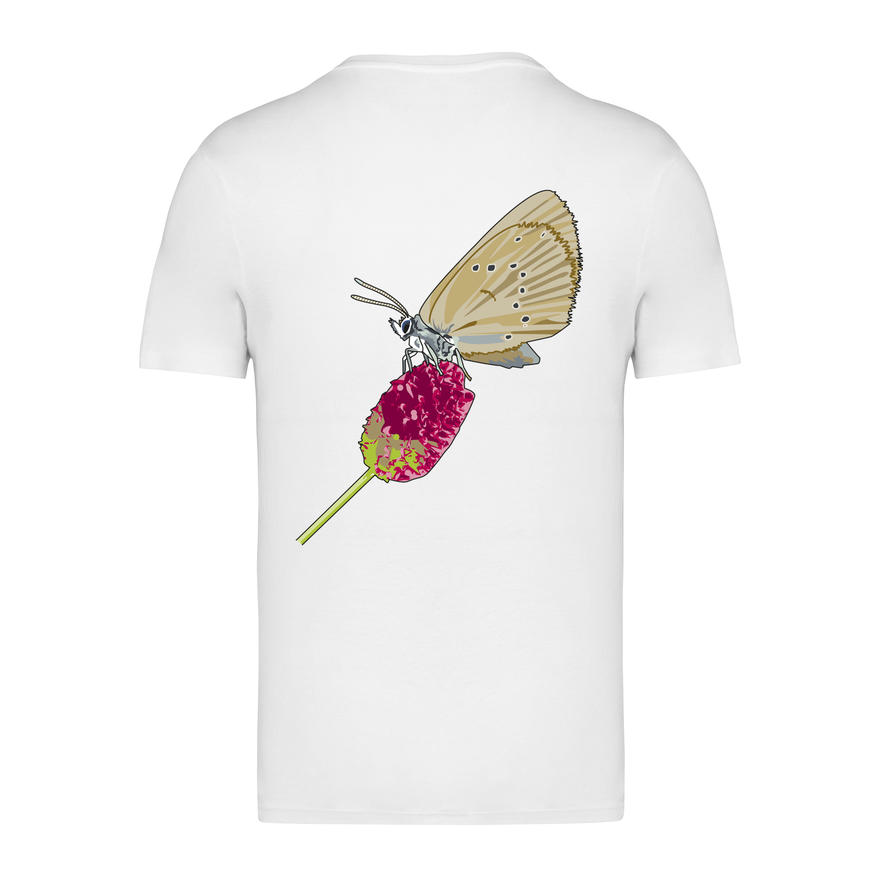 Dunkler Wiesenknopf-Ameisenbläuling Bio Männer T-Shirt Backprint