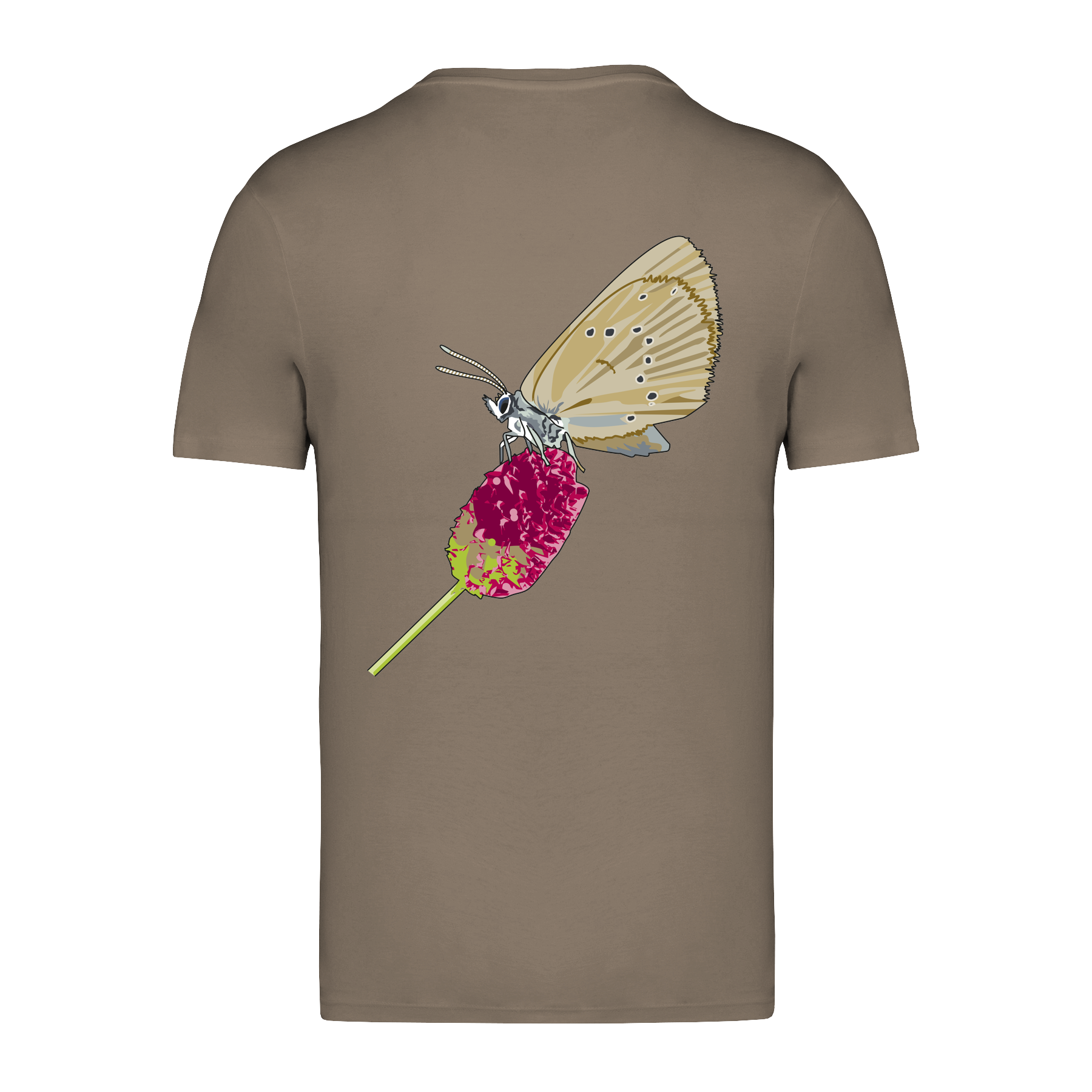 Dunkler Wiesenknopf-Ameisenbläuling Bio Männer T-Shirt Backprint