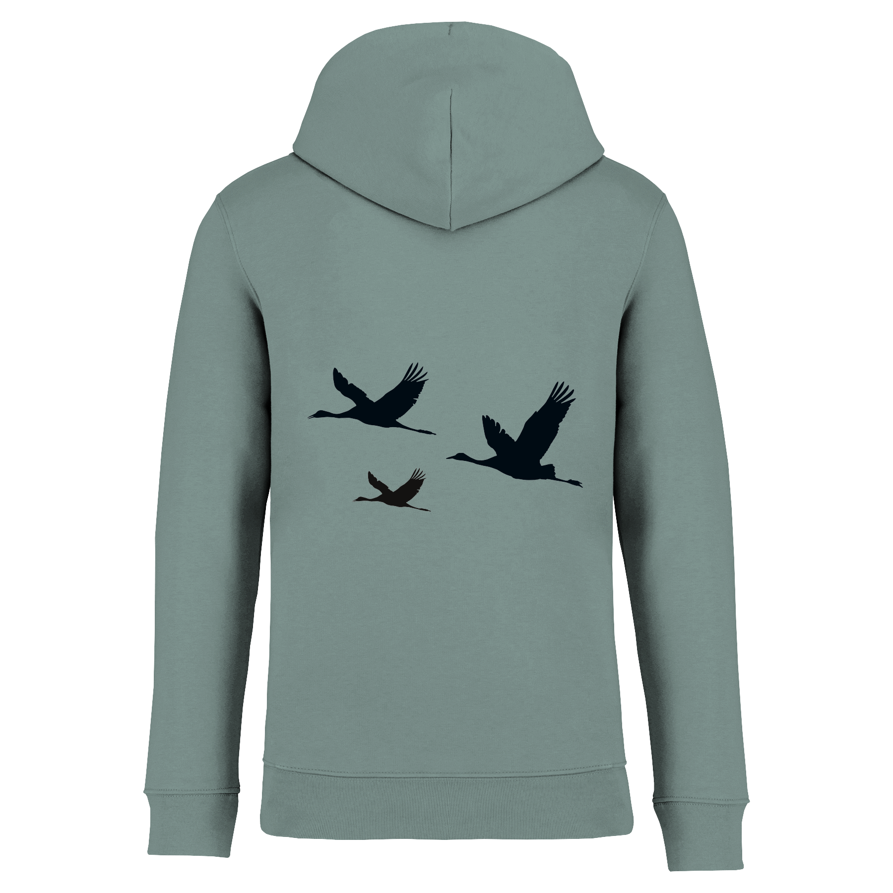Kranich Bio Unisex Hoodie Backprint