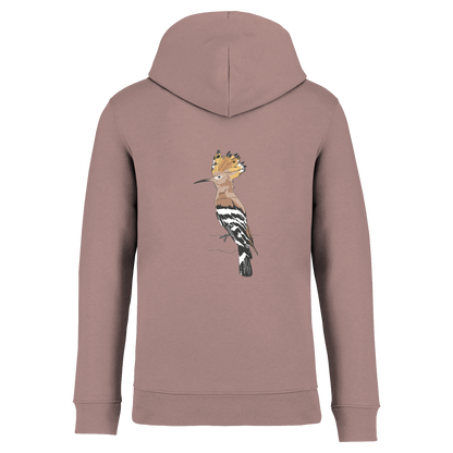 Wiedehopf Bio Unisex Hoodie Backprint