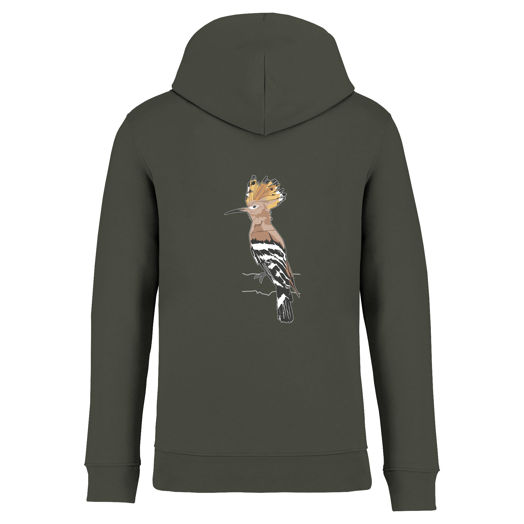 Wiedehopf Bio Männer Hoodie Backprint