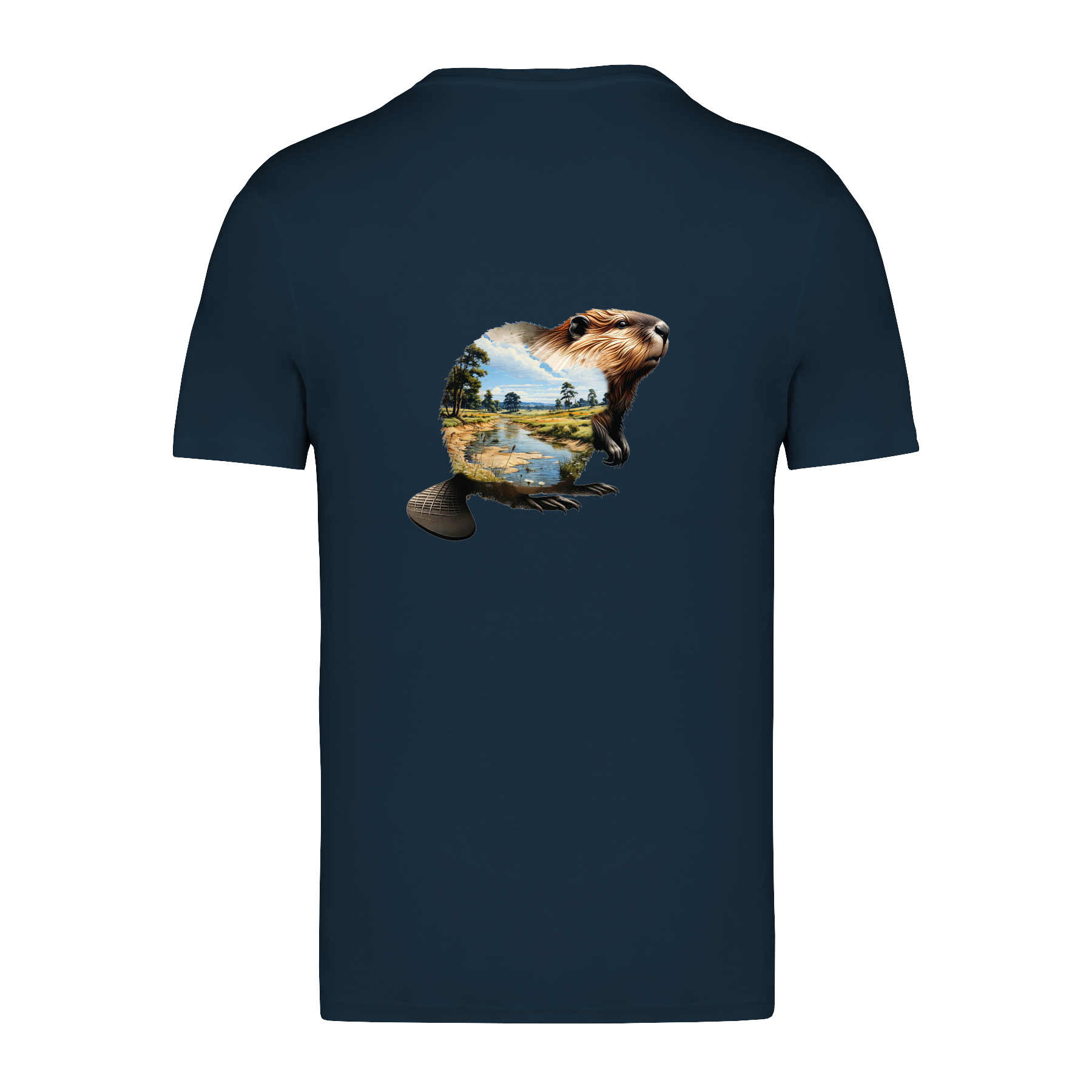 Biber Bio Männer T-Shirt Backprint