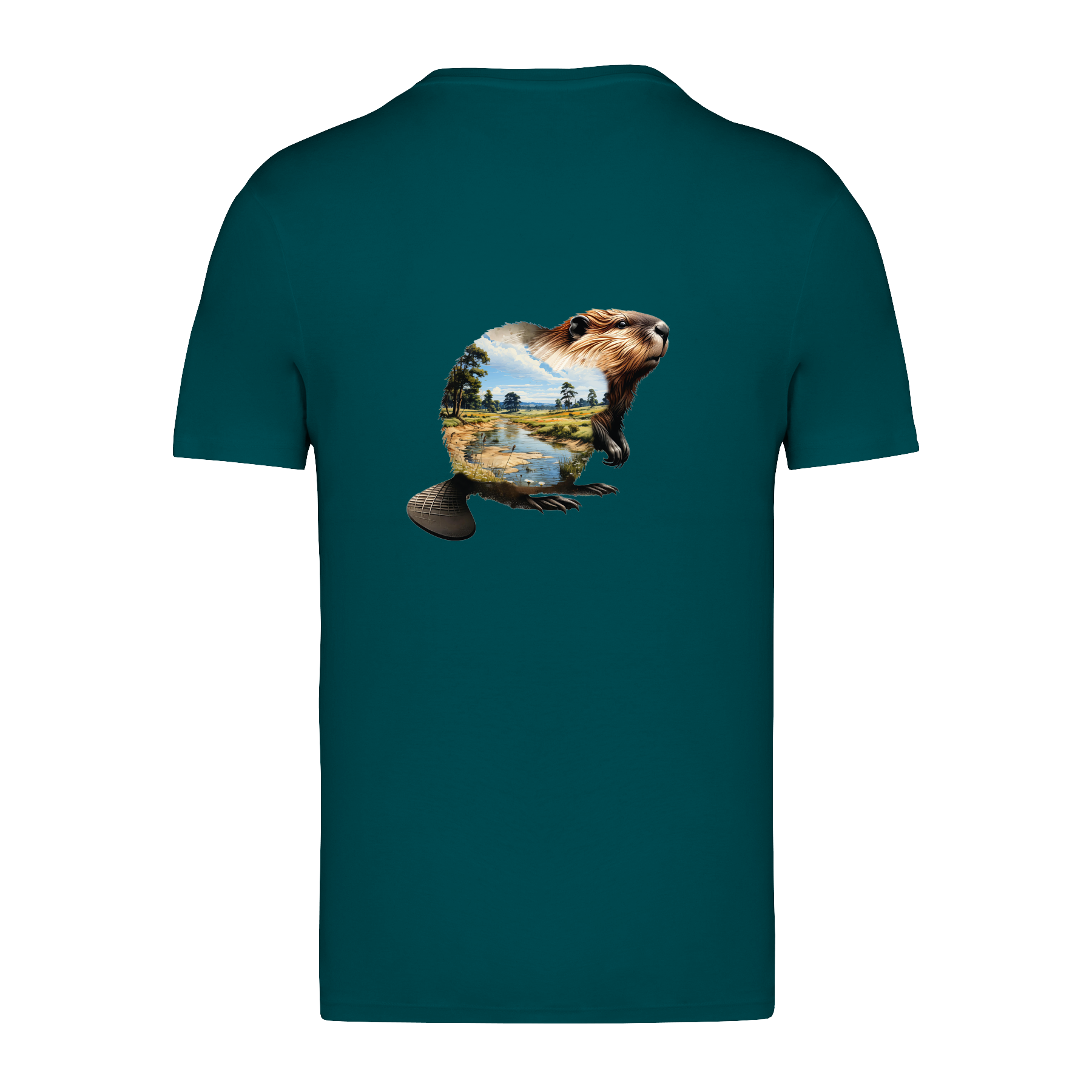 Biber Bio Männer T-Shirt Backprint