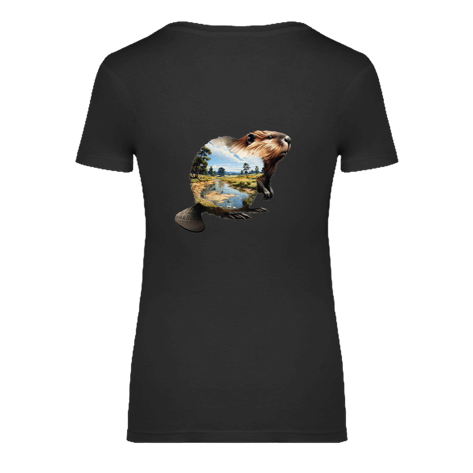 Biber Bio Frauen T-Shirt Backprint