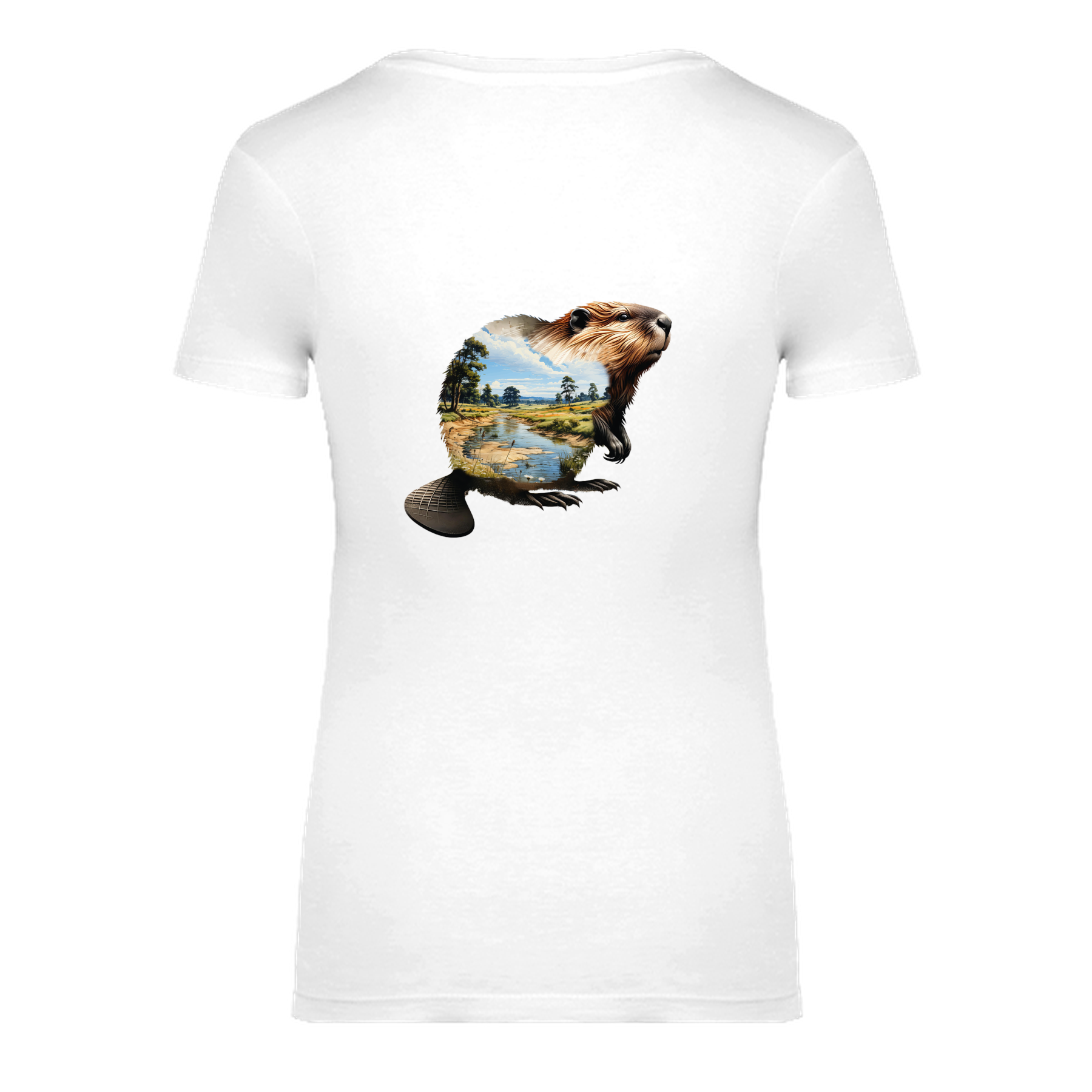 Biber Bio Frauen T-Shirt Backprint