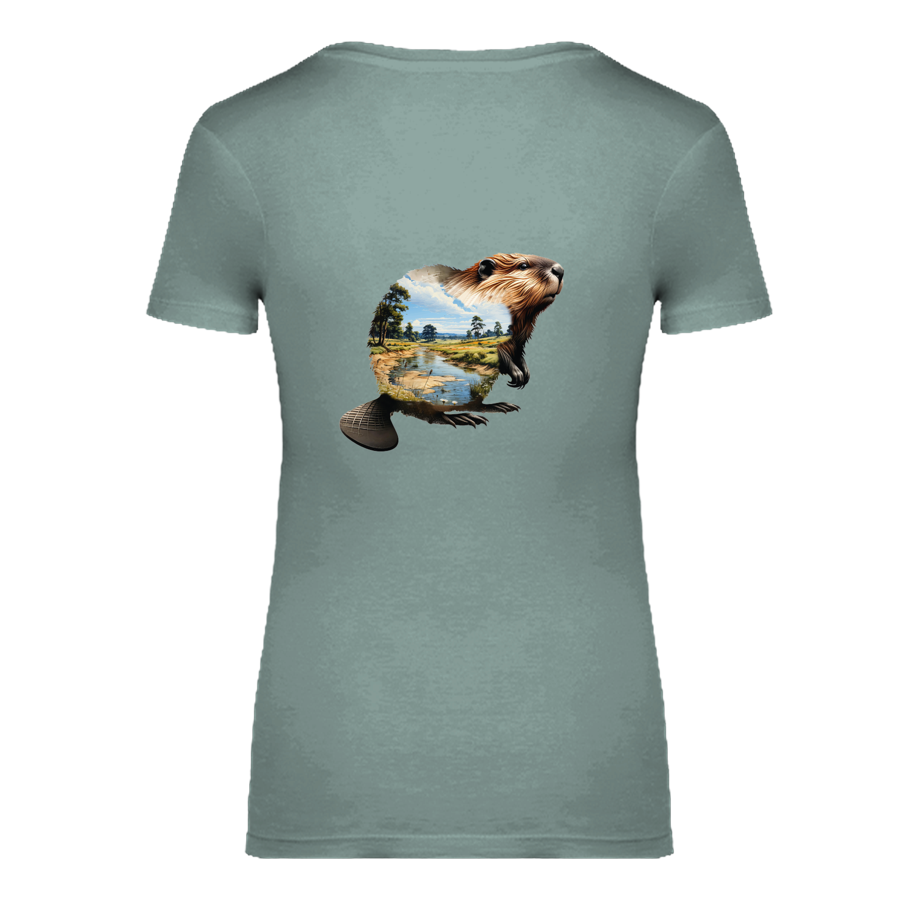 Biber Bio Frauen T-Shirt Backprint