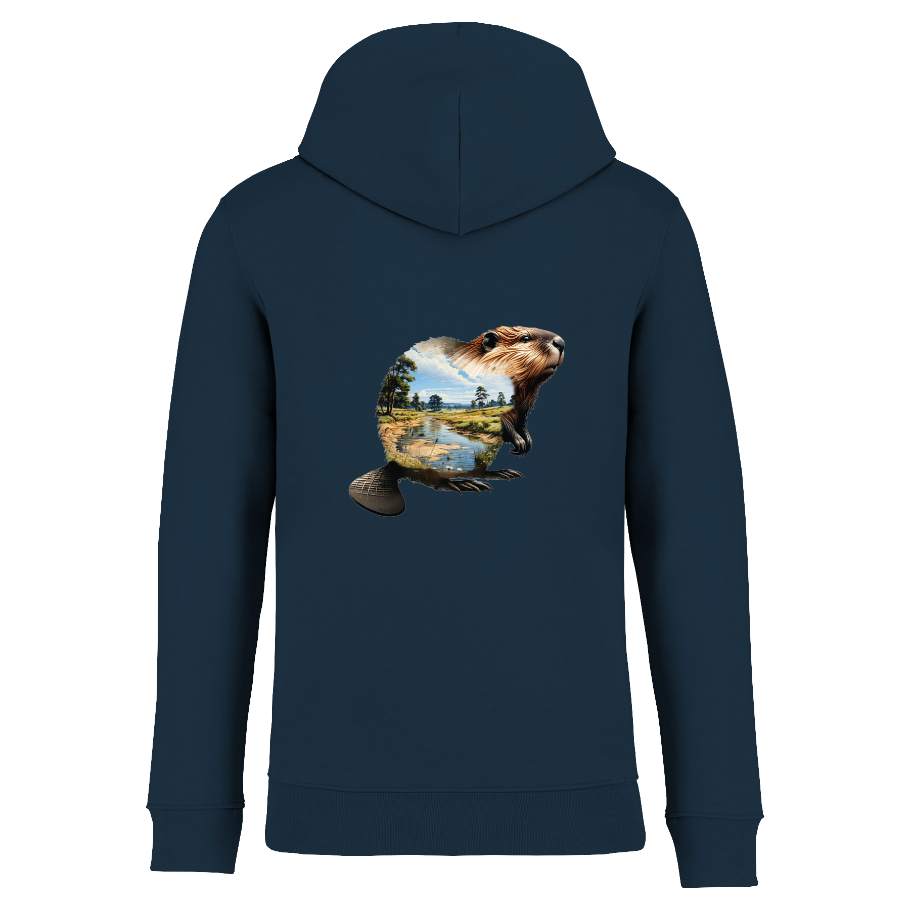 Biber Bio Männer Hoodie Backprint