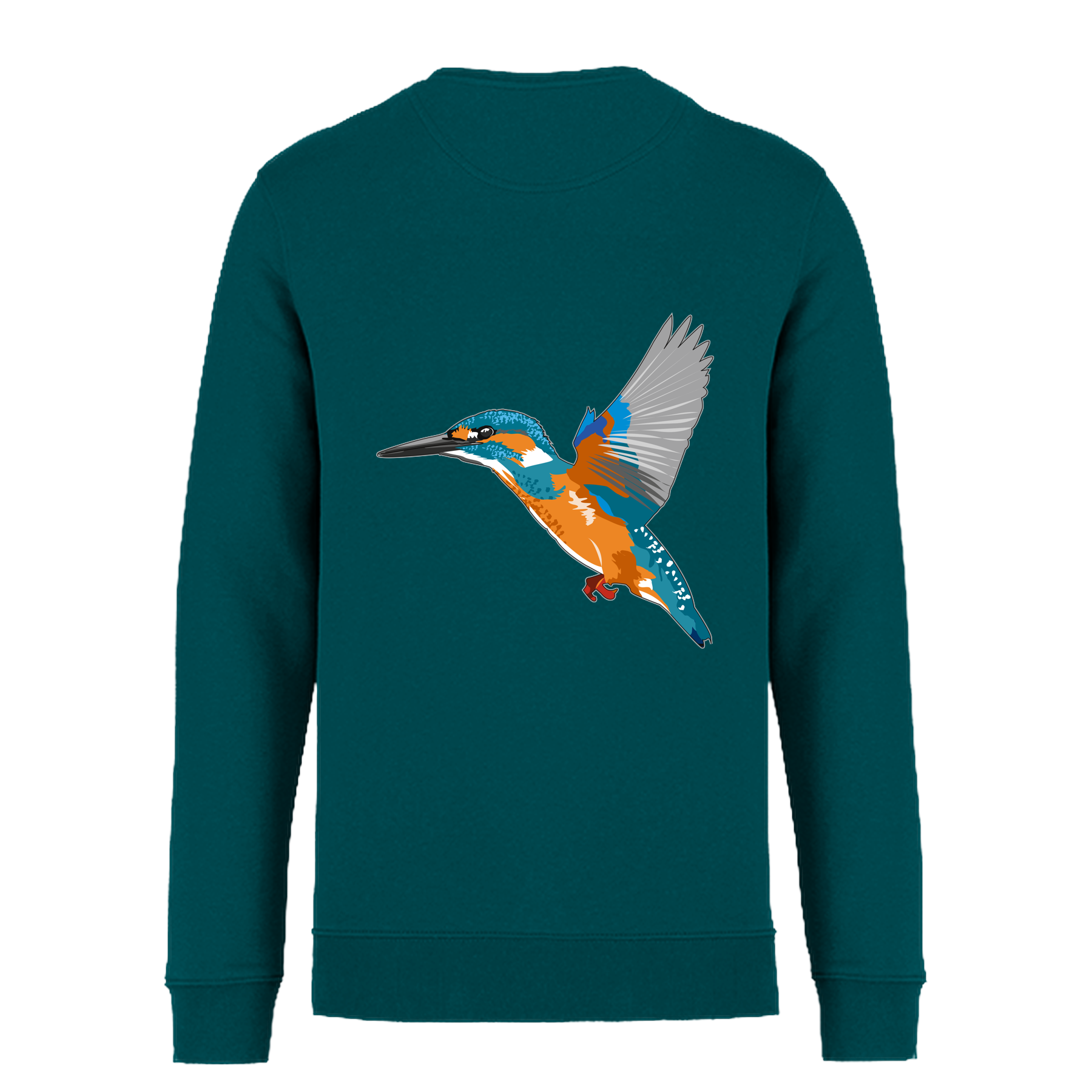 Eisvogel Bio Männer Sweatshirt Backprint