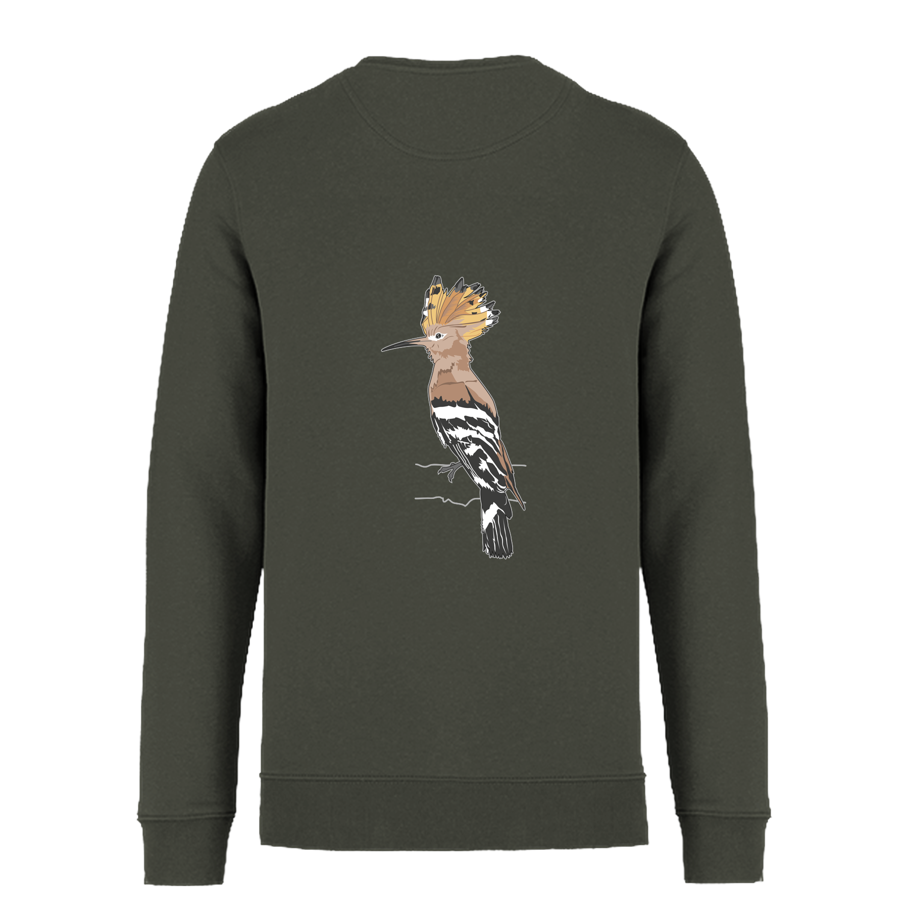 Wiedehopf Bio Unisex Sweatshirt Backprint