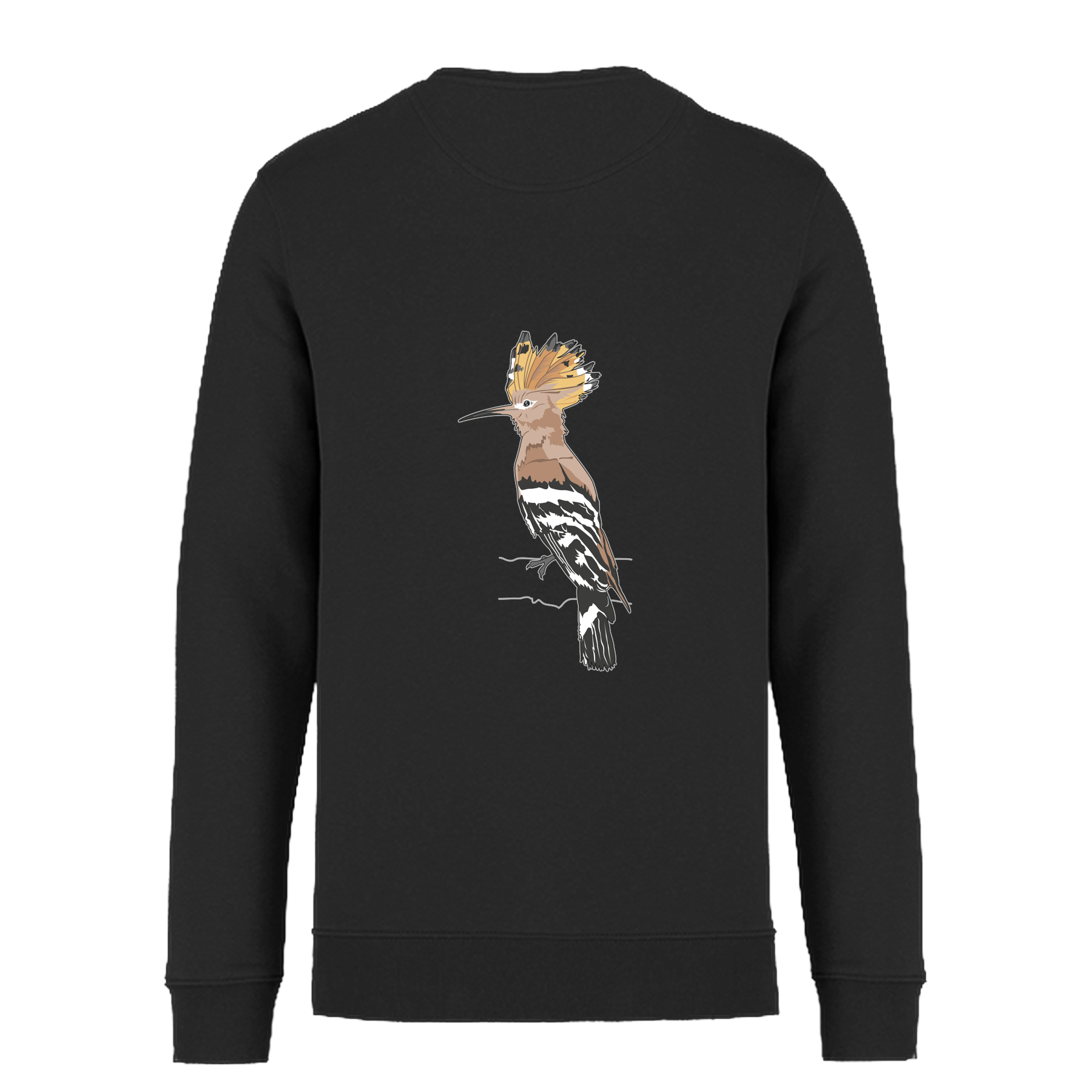 Wiedehopf Bio Unisex Sweatshirt Backprint