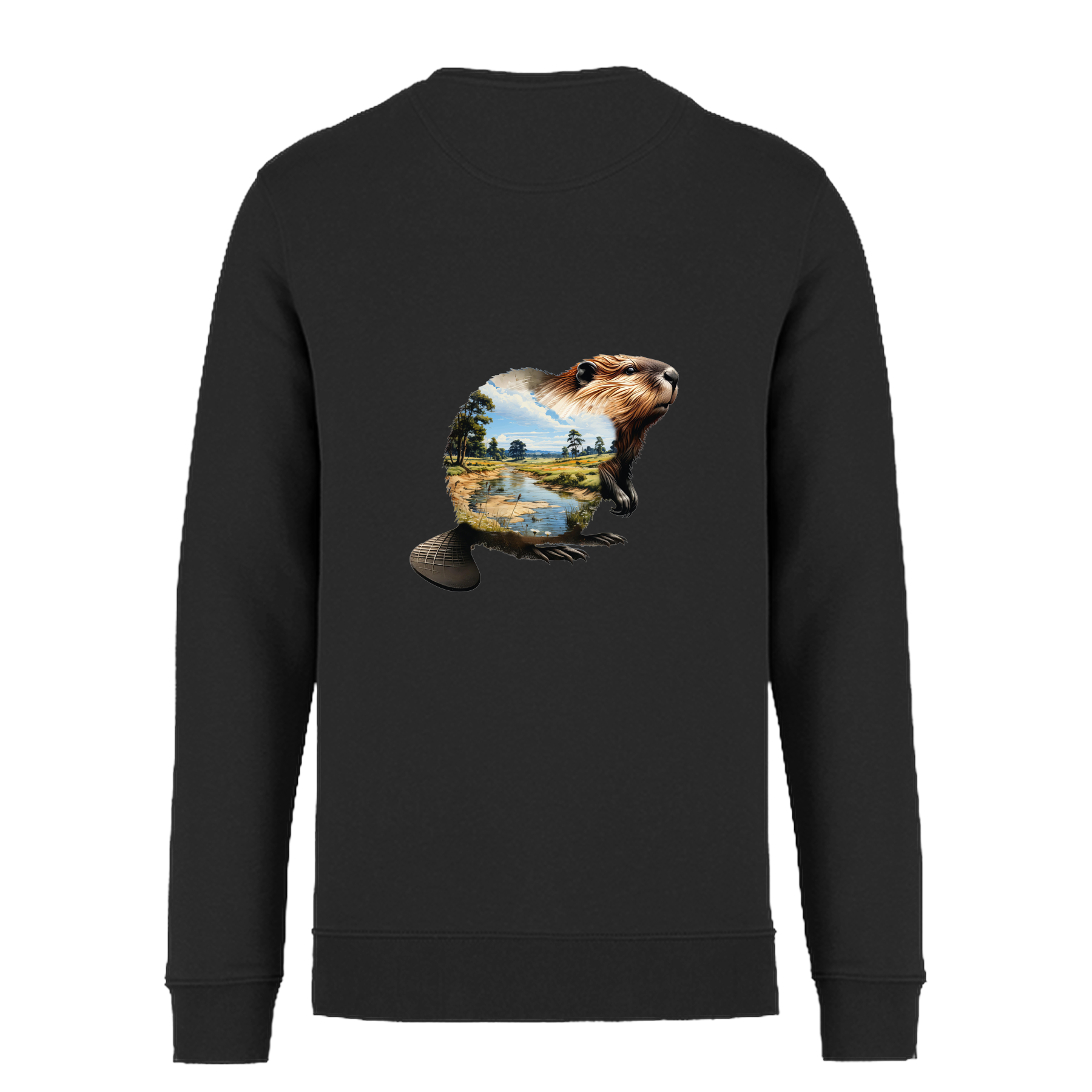Biber Bio Männer Sweatshirt Backprint