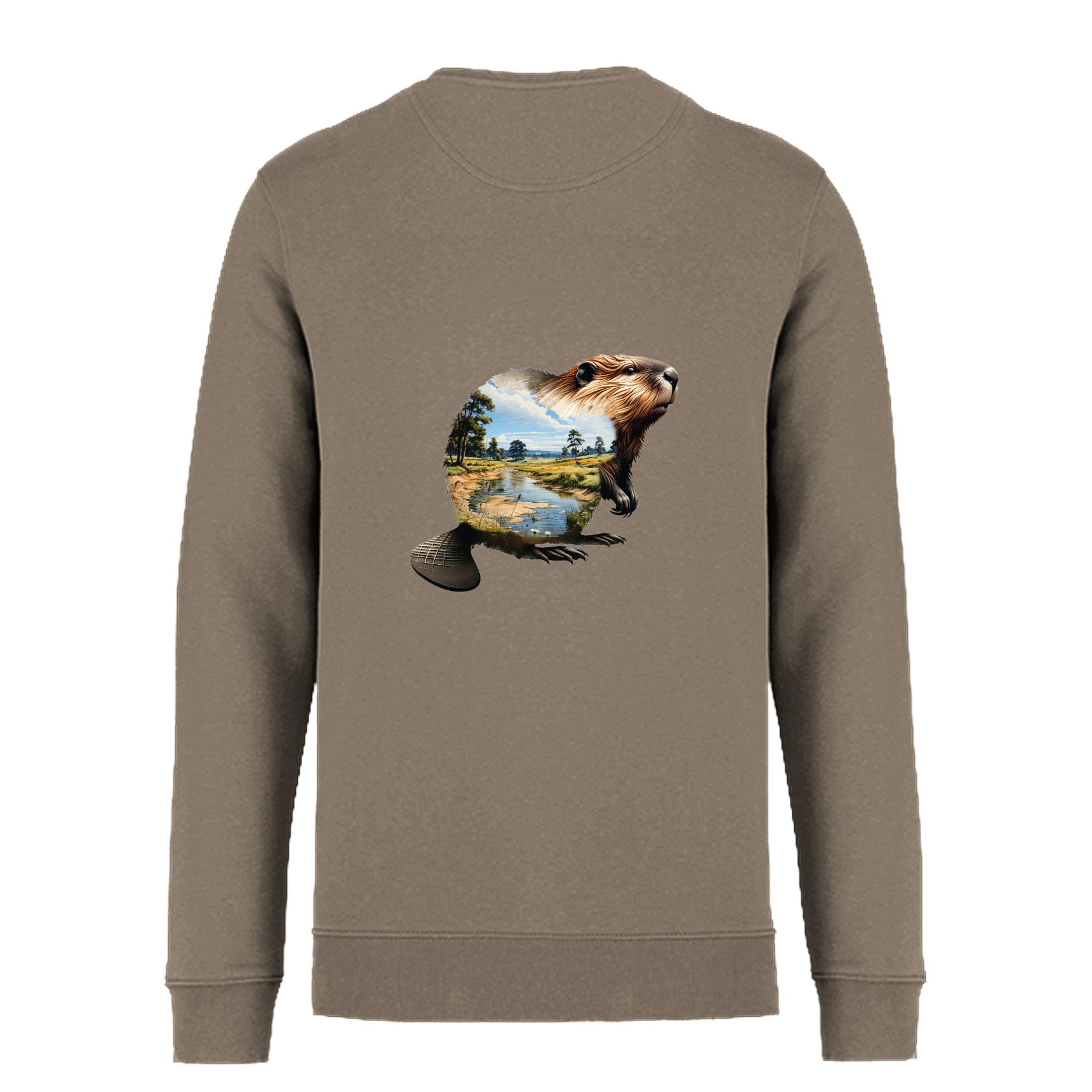 Biber Bio Männer Sweatshirt Backprint