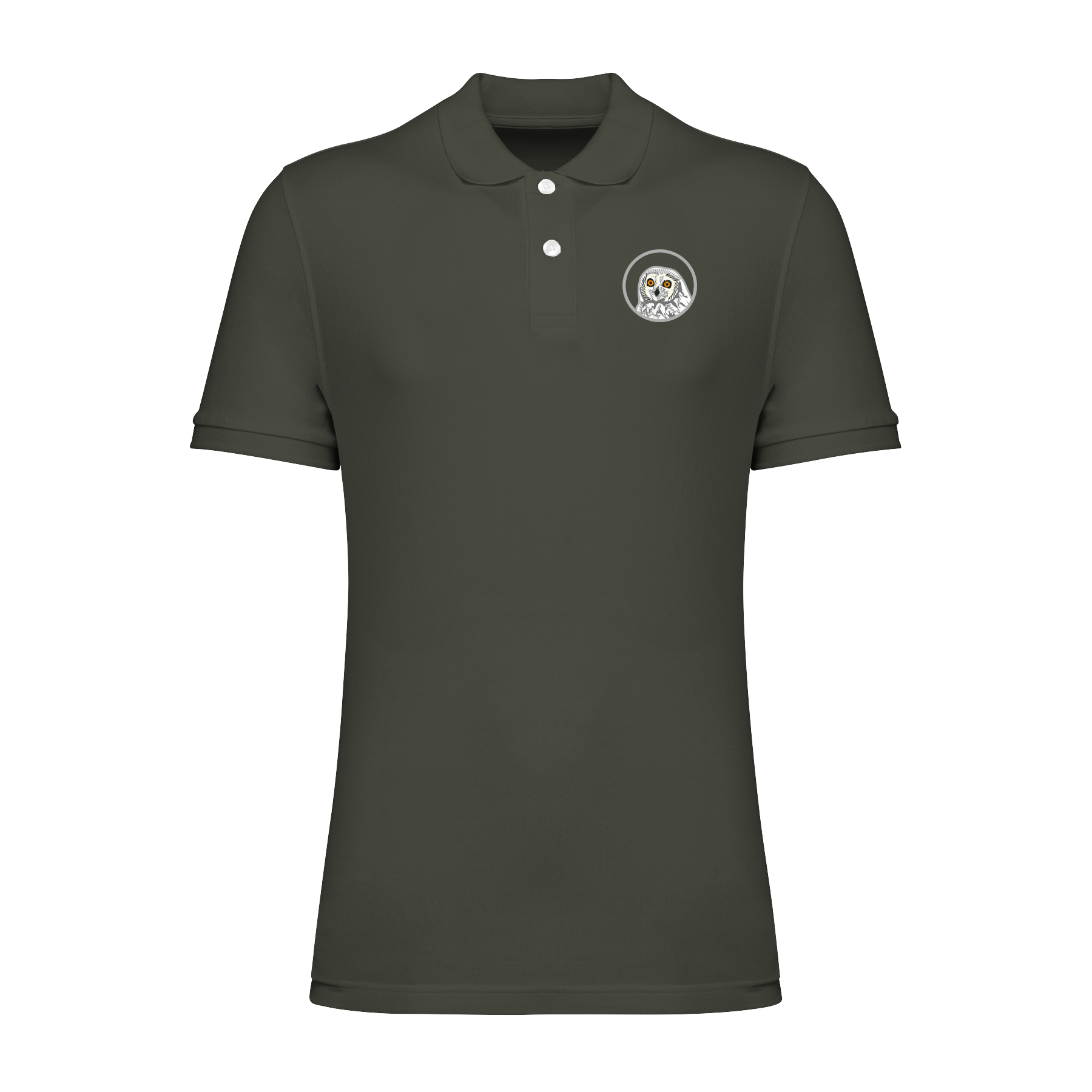 Sumpfohreule Bio Männer Poloshirt Stick