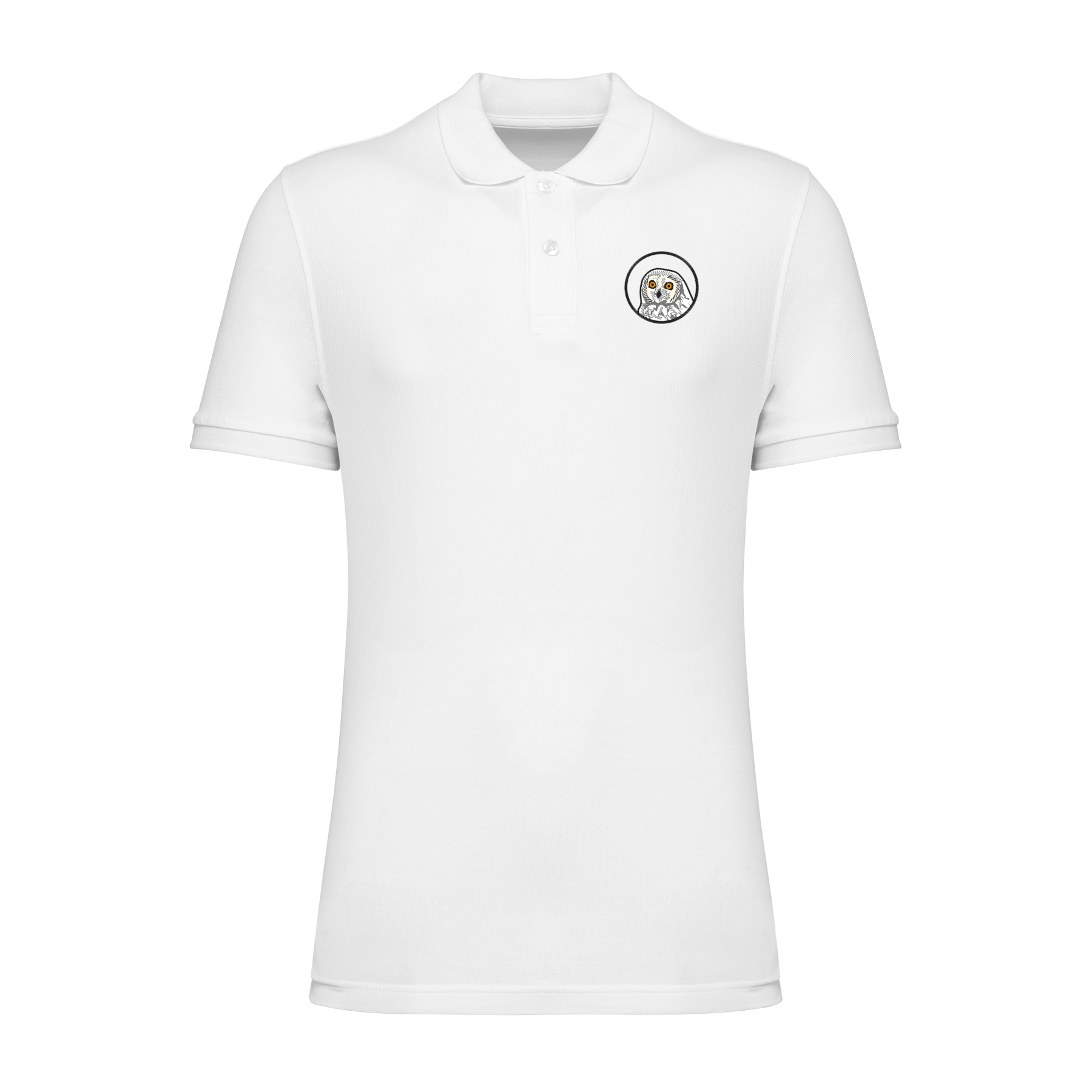 Sumpfohreule Bio Männer Poloshirt Stick