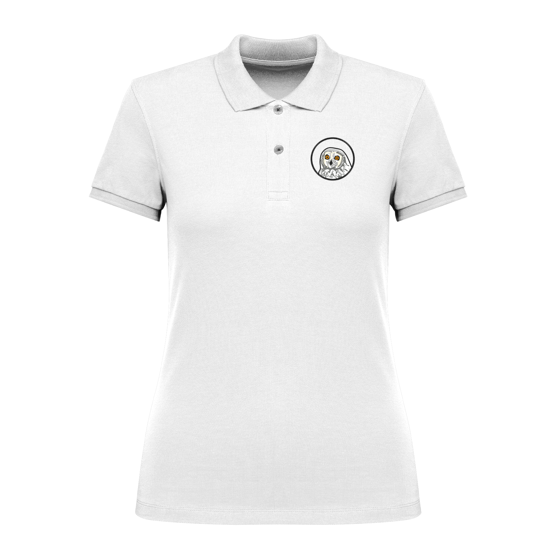 Sumpfohreule Bio Frauen Poloshirt Stick