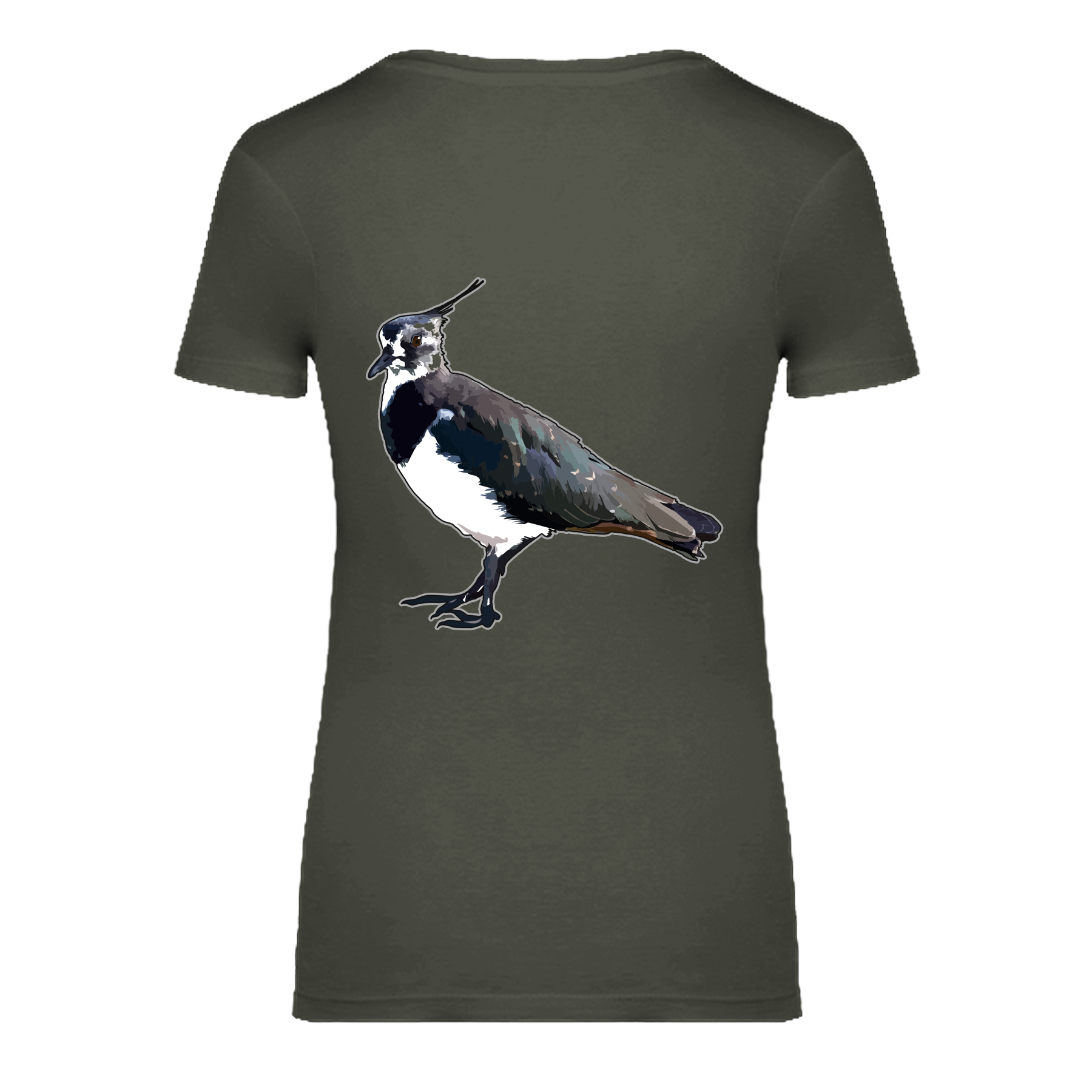 Kiebitz Bio Frauen T-Shirt Backprint