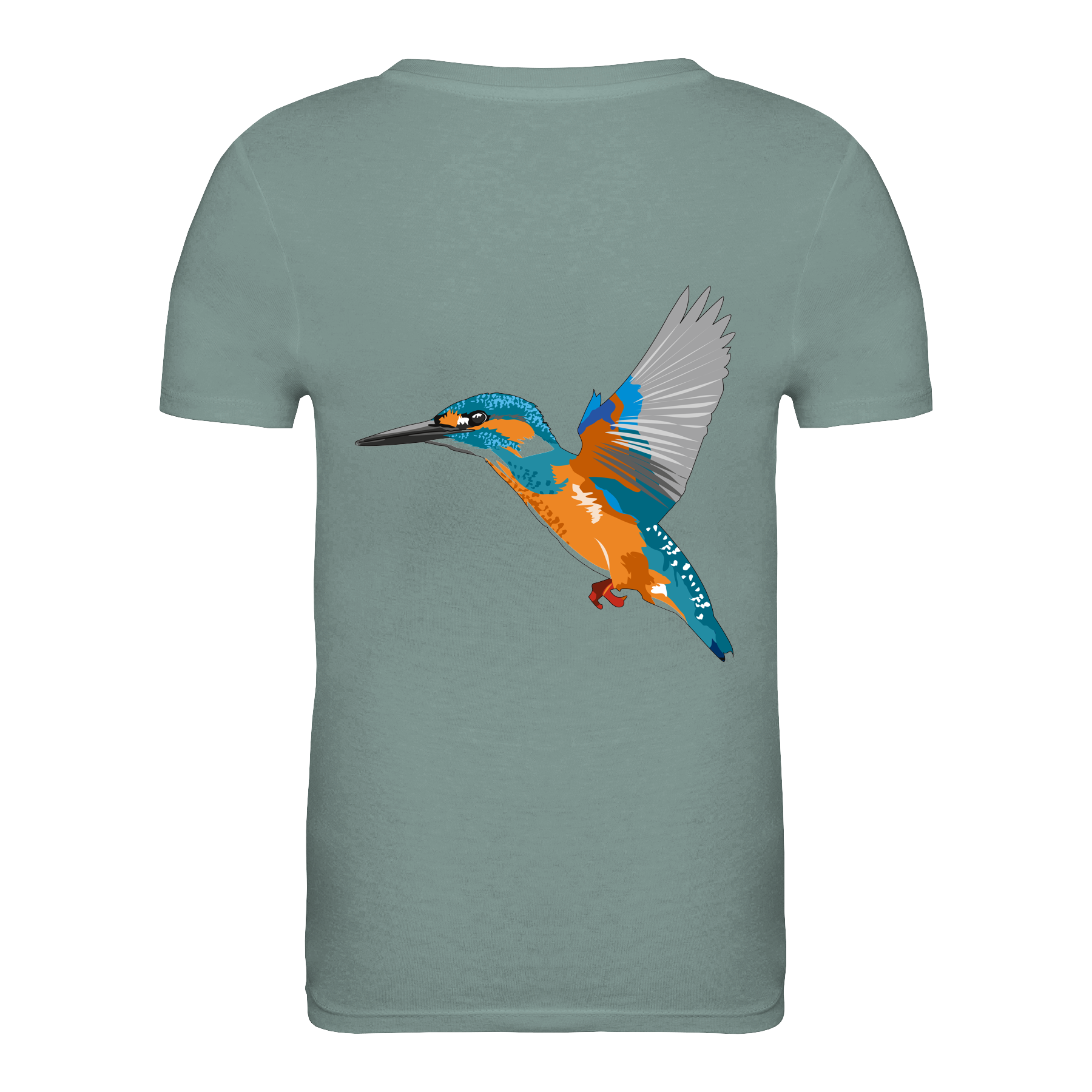 Eisvogel Bio Kinder Unisex T-Shirt Backprint