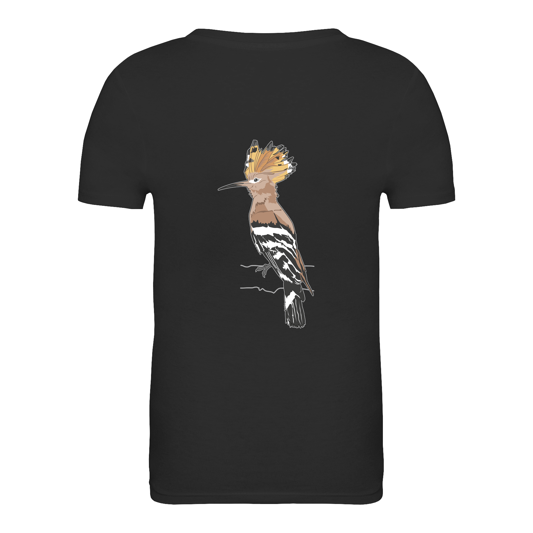 Wiedehopf Bio Kinder Unisex T-Shirt Backprint