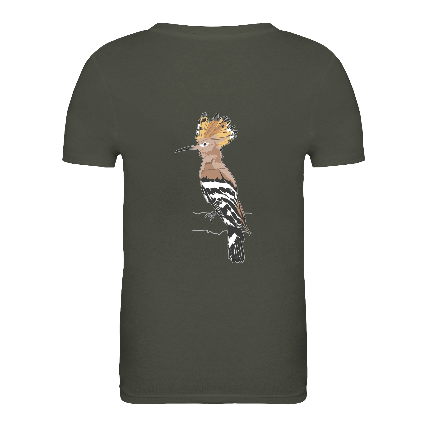 Wiedehopf Bio Kinder Unisex T-Shirt Backprint