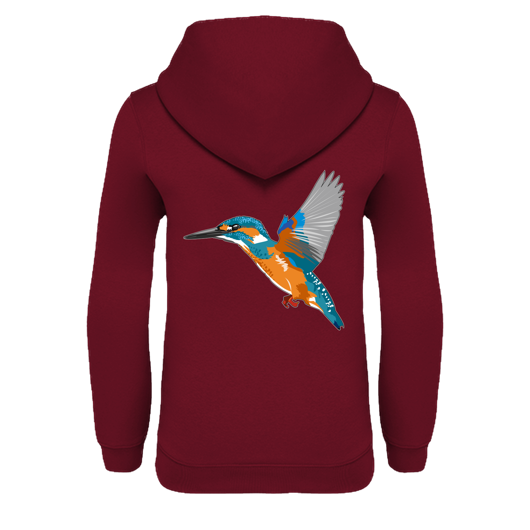 Eisvogel Bio Kinder Unisex Hoodie Backprint