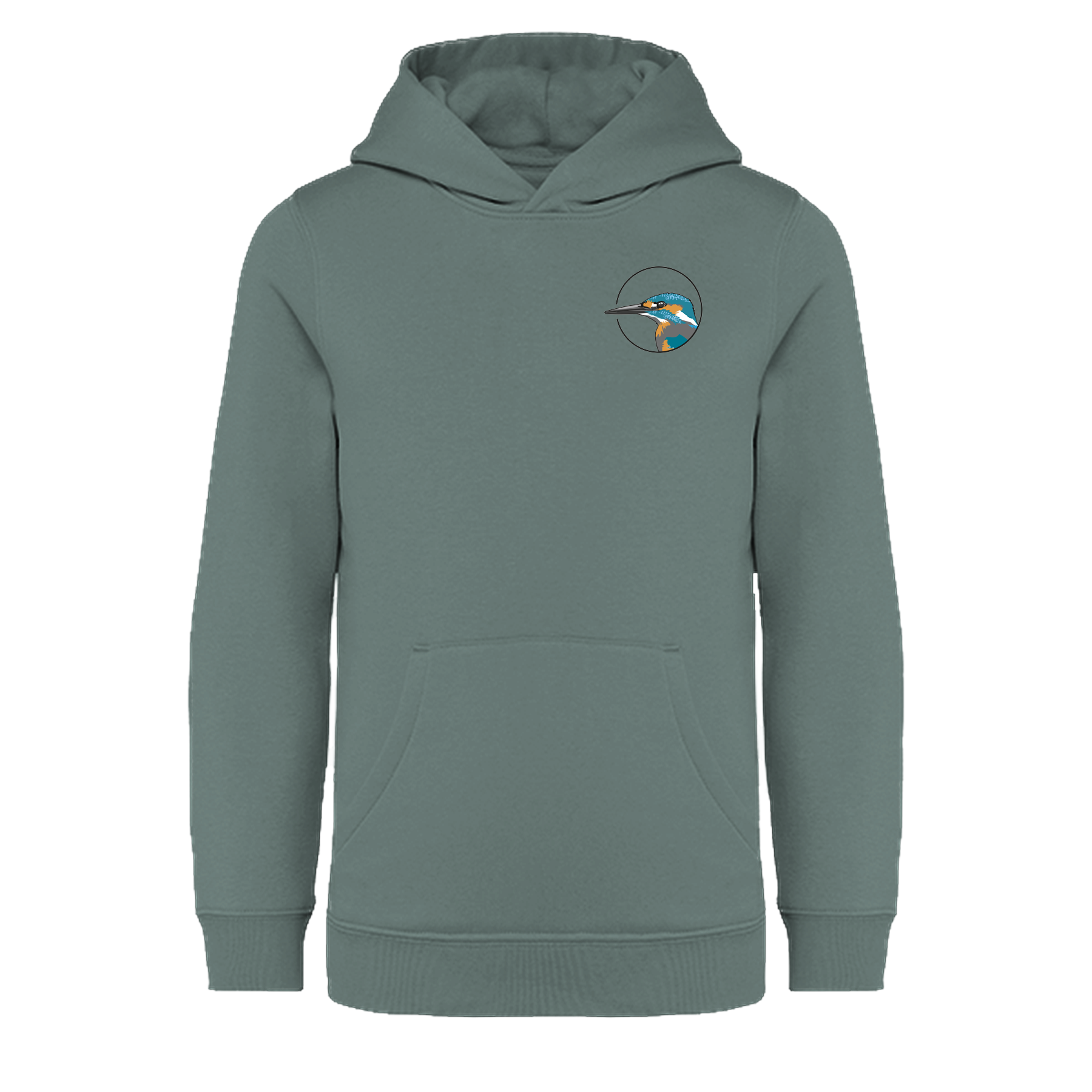 Eisvogel Bio Kinder Unisex Hoodie Backprint