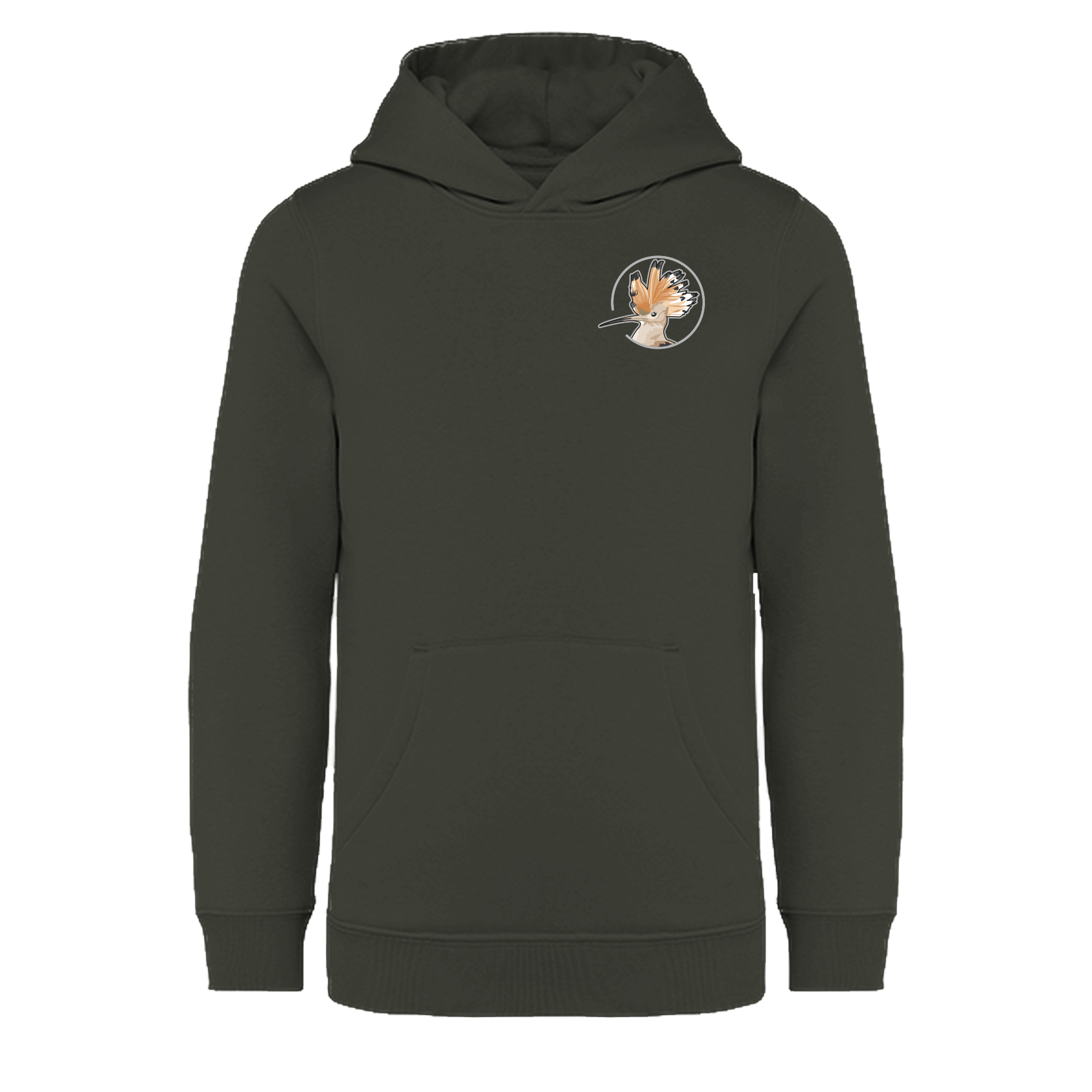 Wiedehopf Bio Kinder Unisex Hoodie Backprint
