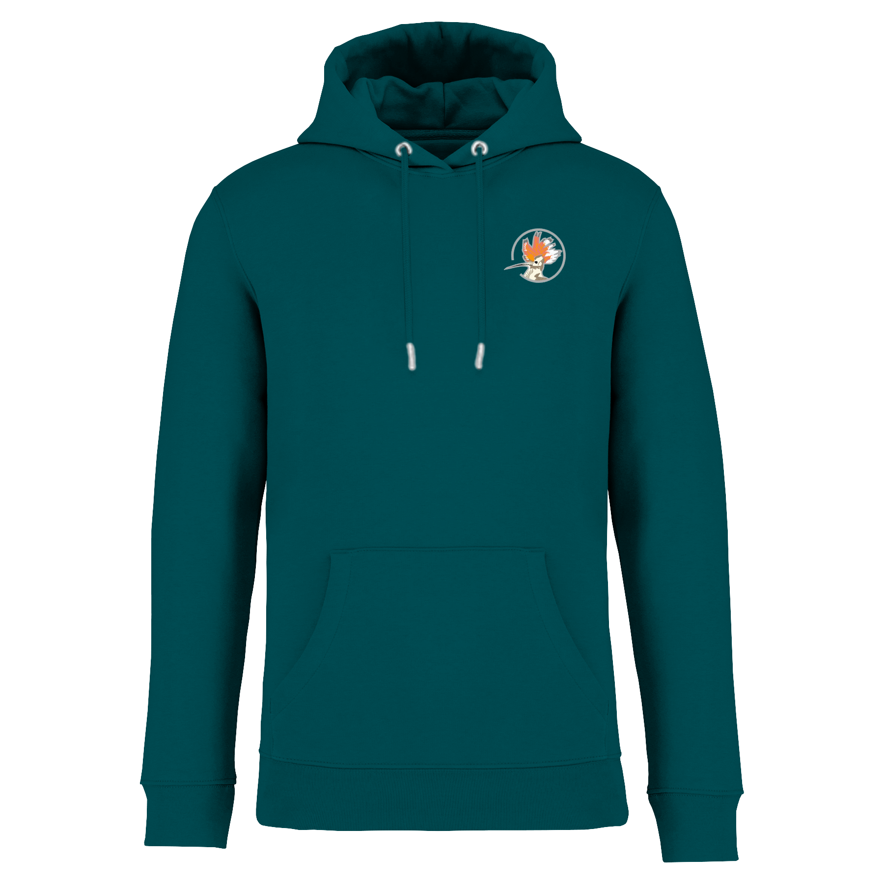 Wiedehopf Bio Männer Hoodie Stick
