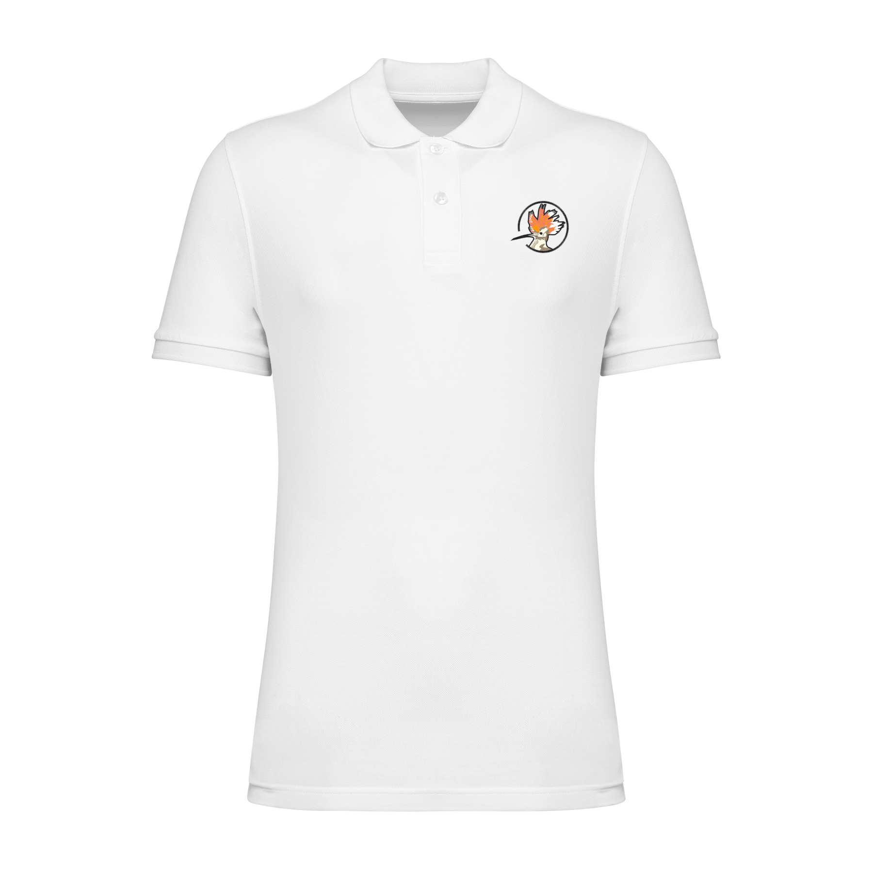 Wiedehopf Bio Männer Poloshirt Stick