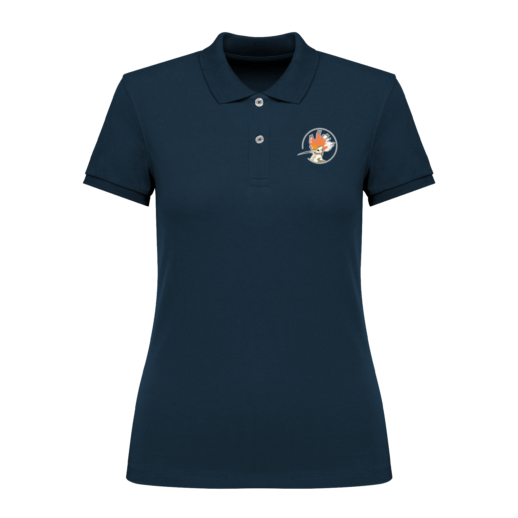 Wiedehopf Bio Frauen Poloshirt Stick