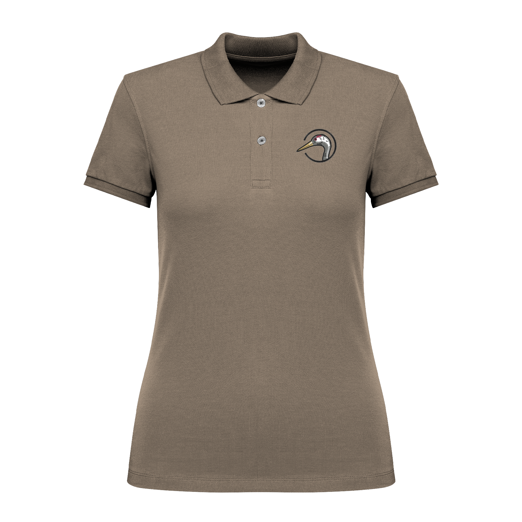 Kranich Bio Frauen Poloshirt Stick