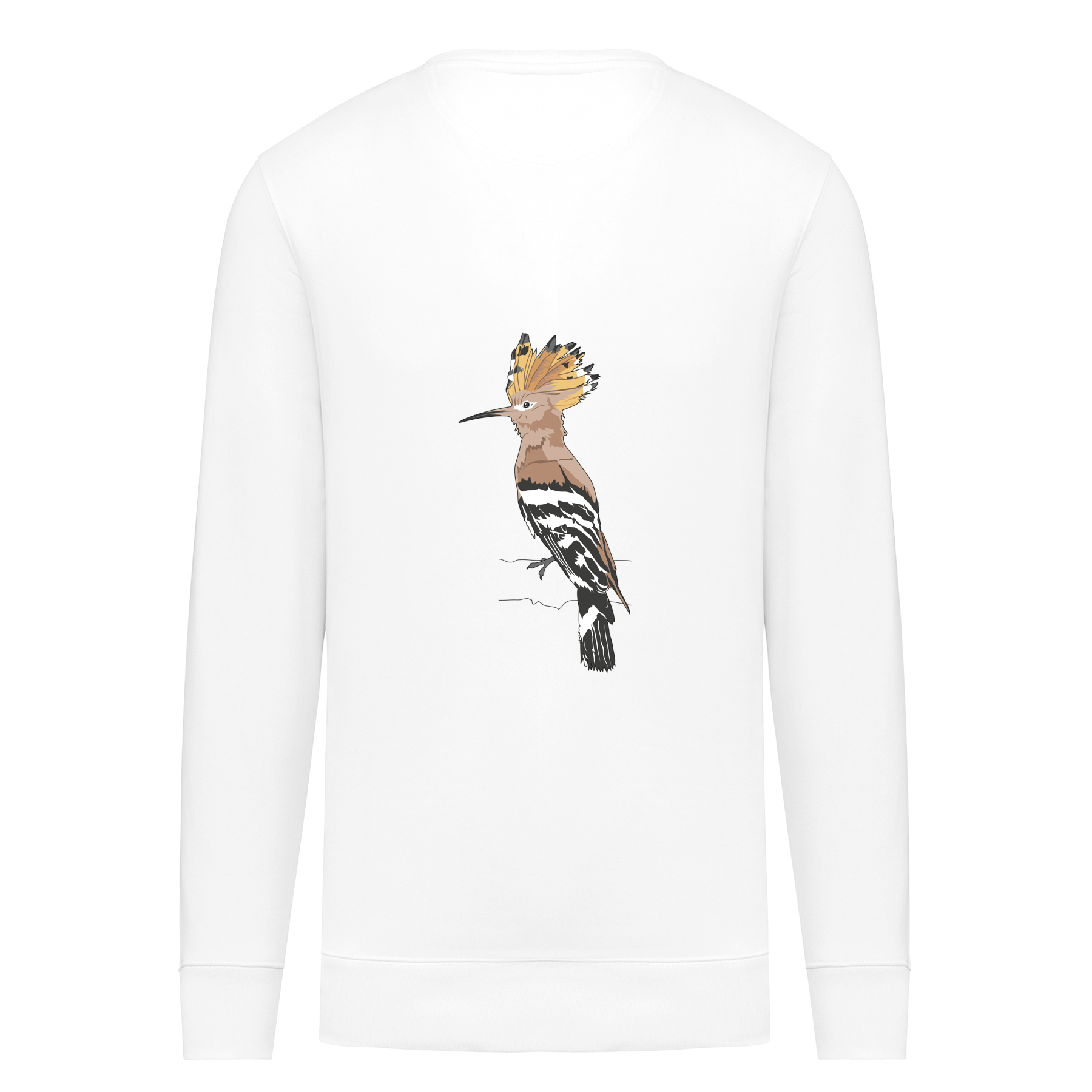 Wiedehopf Bio Unisex Sweatshirt Backprint