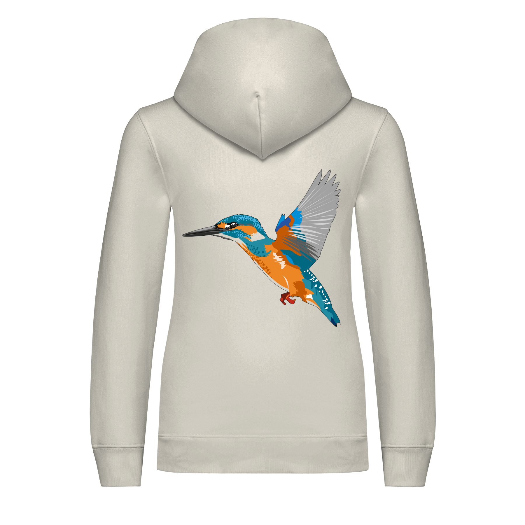 Eisvogel Bio Kinder Unisex Hoodie Backprint