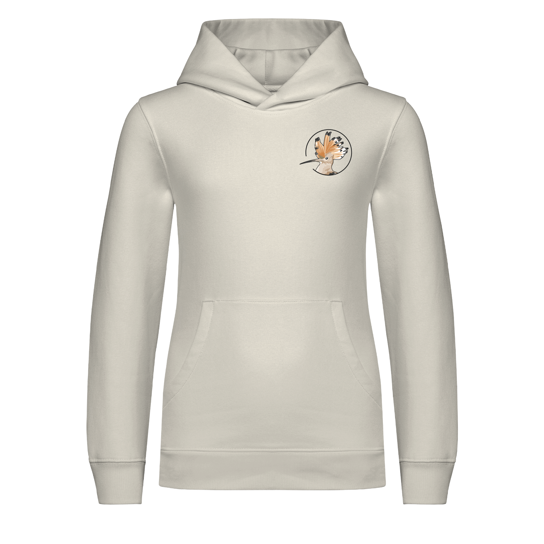 Wiedehopf Bio Kinder Unisex Hoodie Backprint