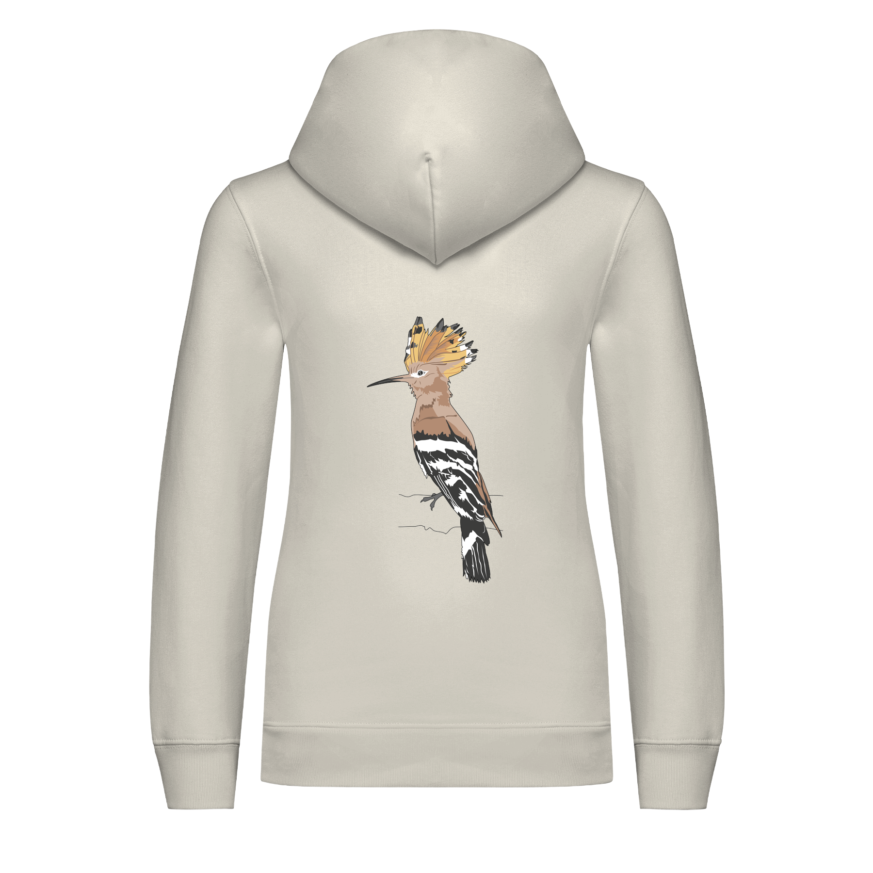 Wiedehopf Bio Kinder Unisex Hoodie Backprint