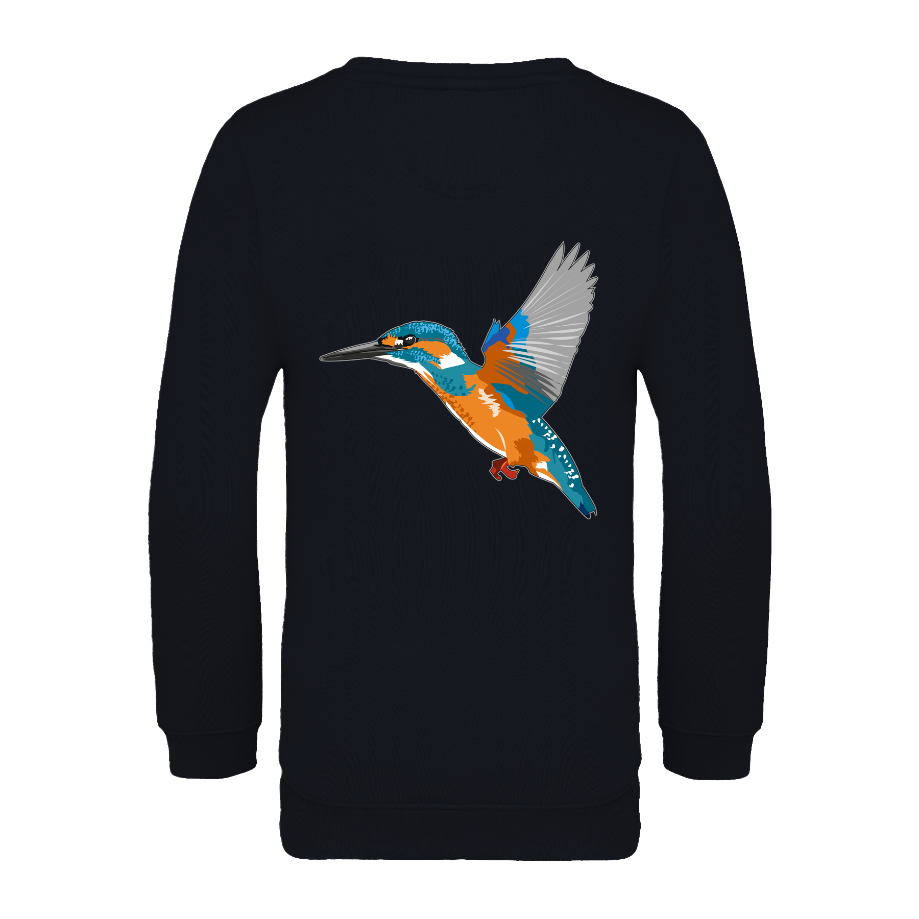 Eisvogel Bio Kinder Unisex Sweatshirt Backprint
