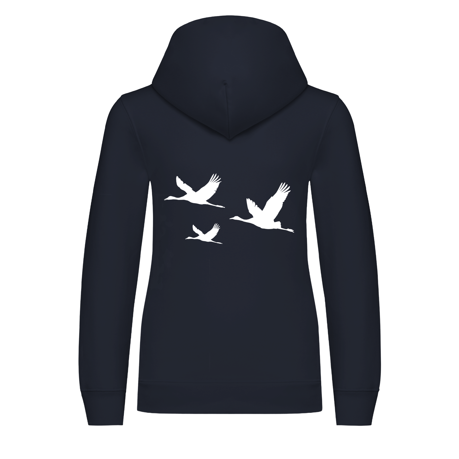 Kranich Bio Kinder Unisex Hoodie Backprint