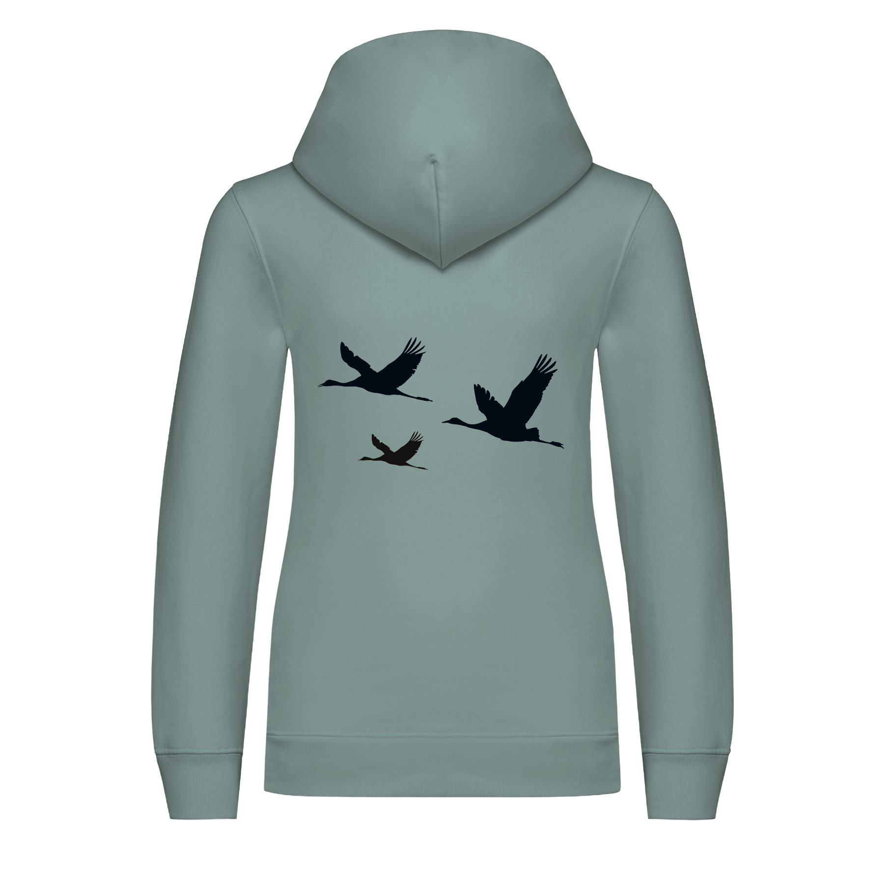 Kranich Bio Kinder Unisex Hoodie Backprint