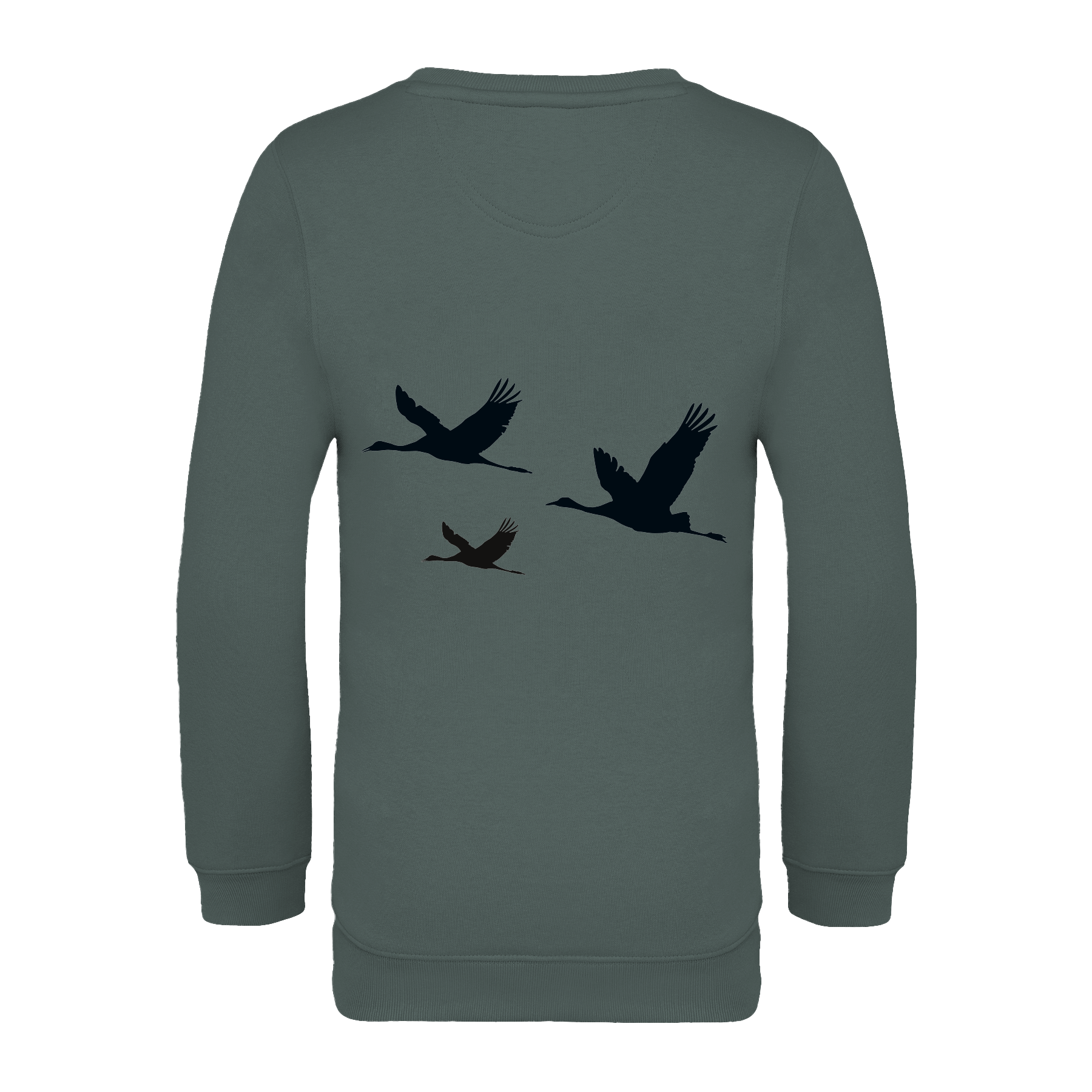 Kranich Bio Kinder Unisex Sweatshirt Backprint