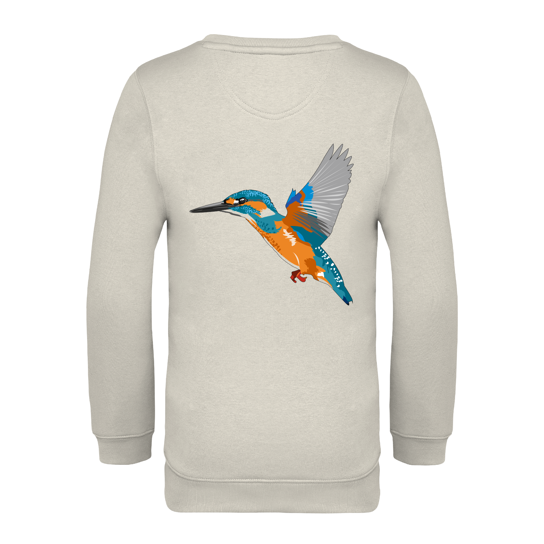 Eisvogel Bio Kinder Unisex Sweatshirt Backprint