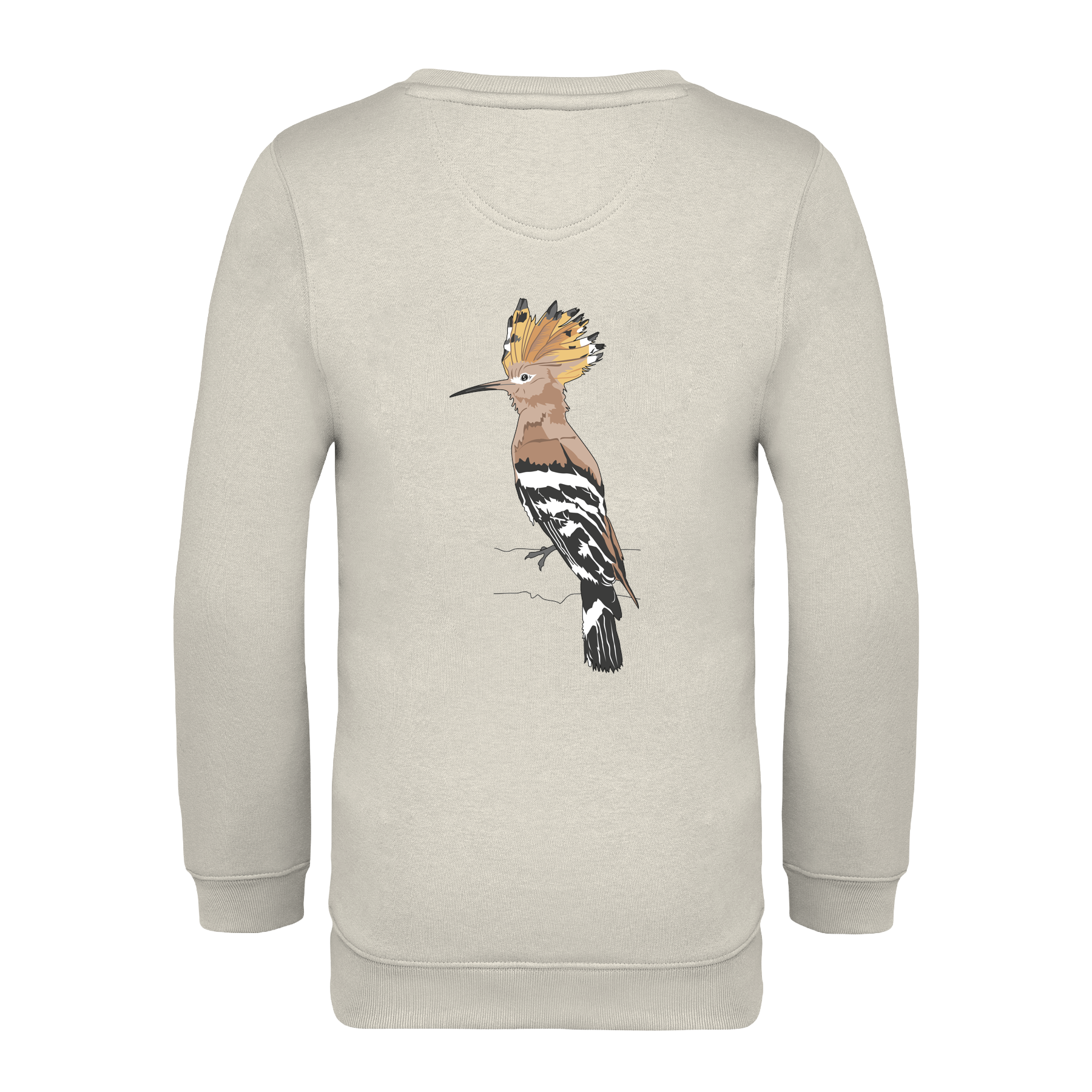 Wiedehopf Bio Kinder Unisex Sweatshirt Backprint