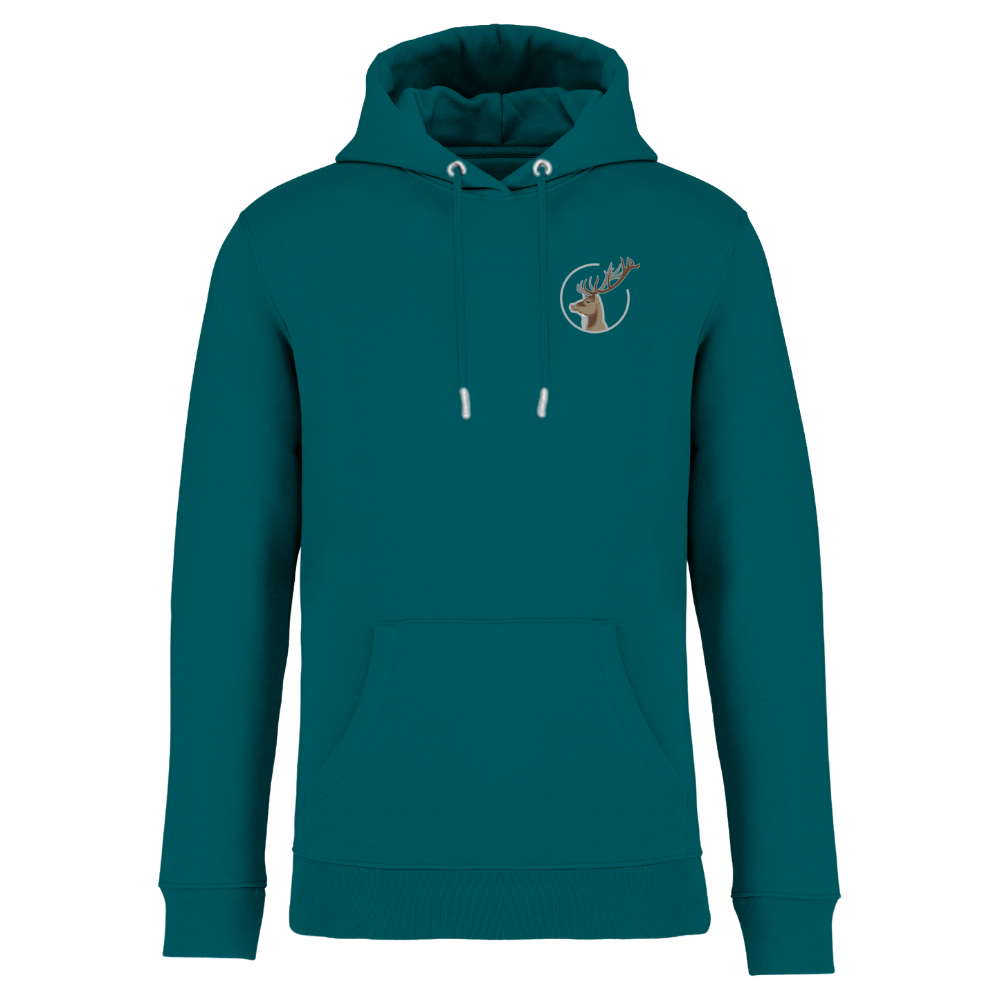 Hirsch Bio Männer Hoodie Stick