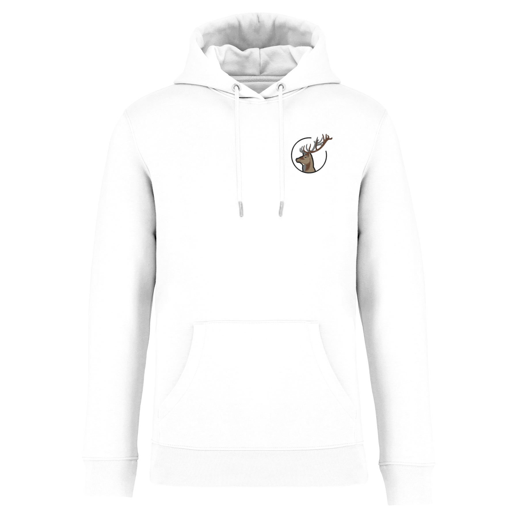 Hirsch Bio Männer Hoodie Stick