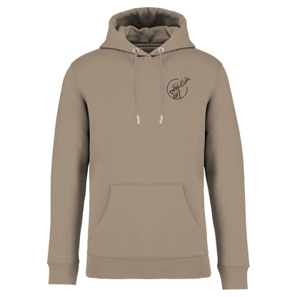 Hirsch Bio Männer Hoodie Stick