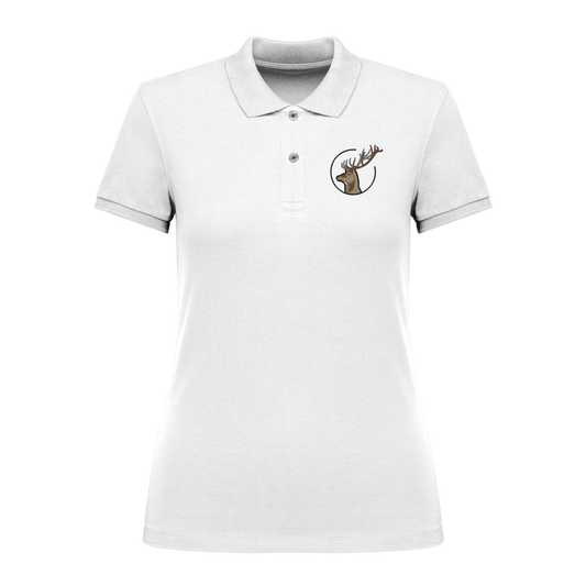 Hirsch Bio Frauen Poloshirt Stick