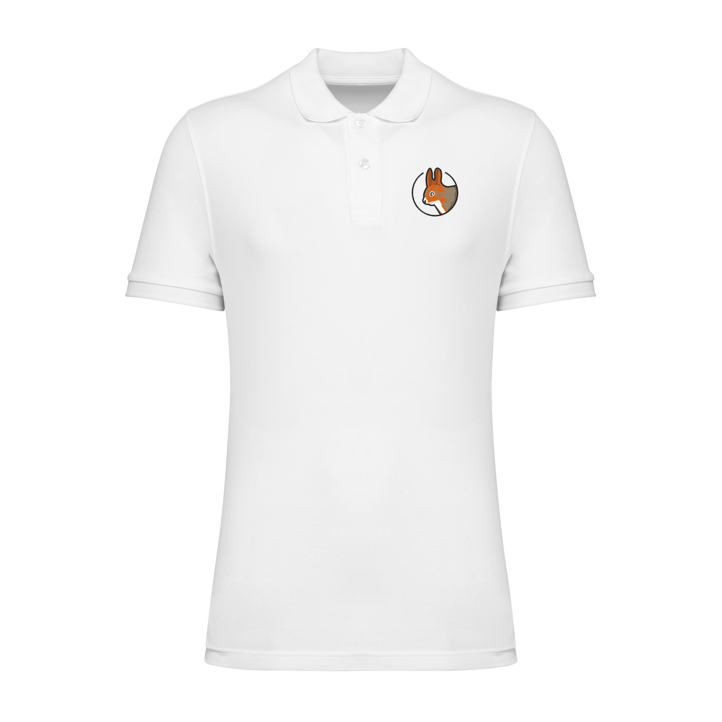 Eichhörnchen Bio Männer Poloshirt Stick