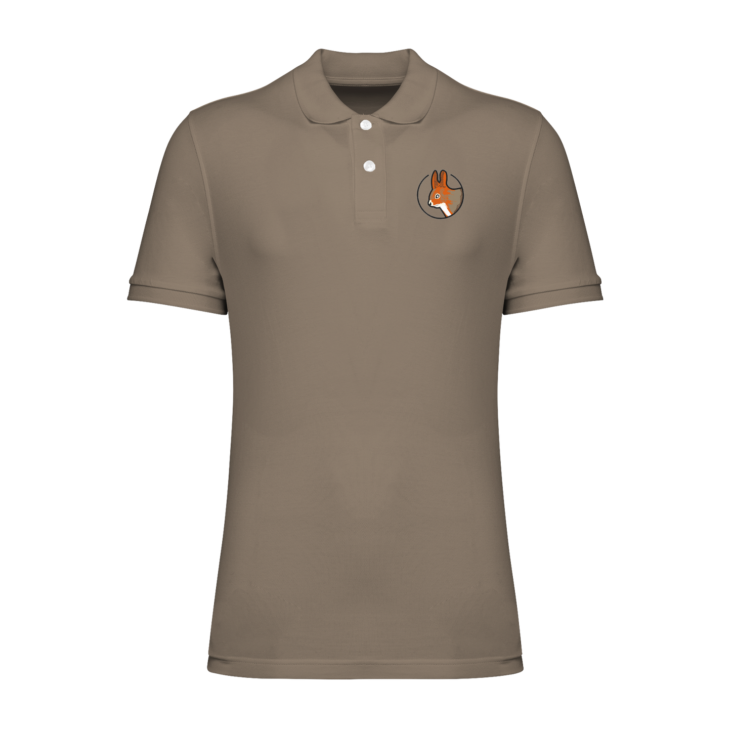 Eichhörnchen Bio Männer Poloshirt Stick