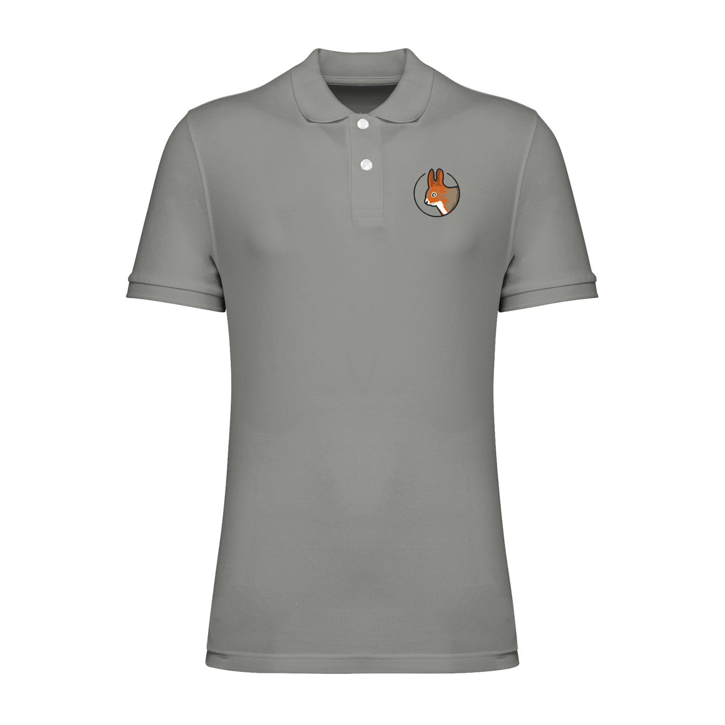Eichhörnchen Bio Männer Poloshirt Stick