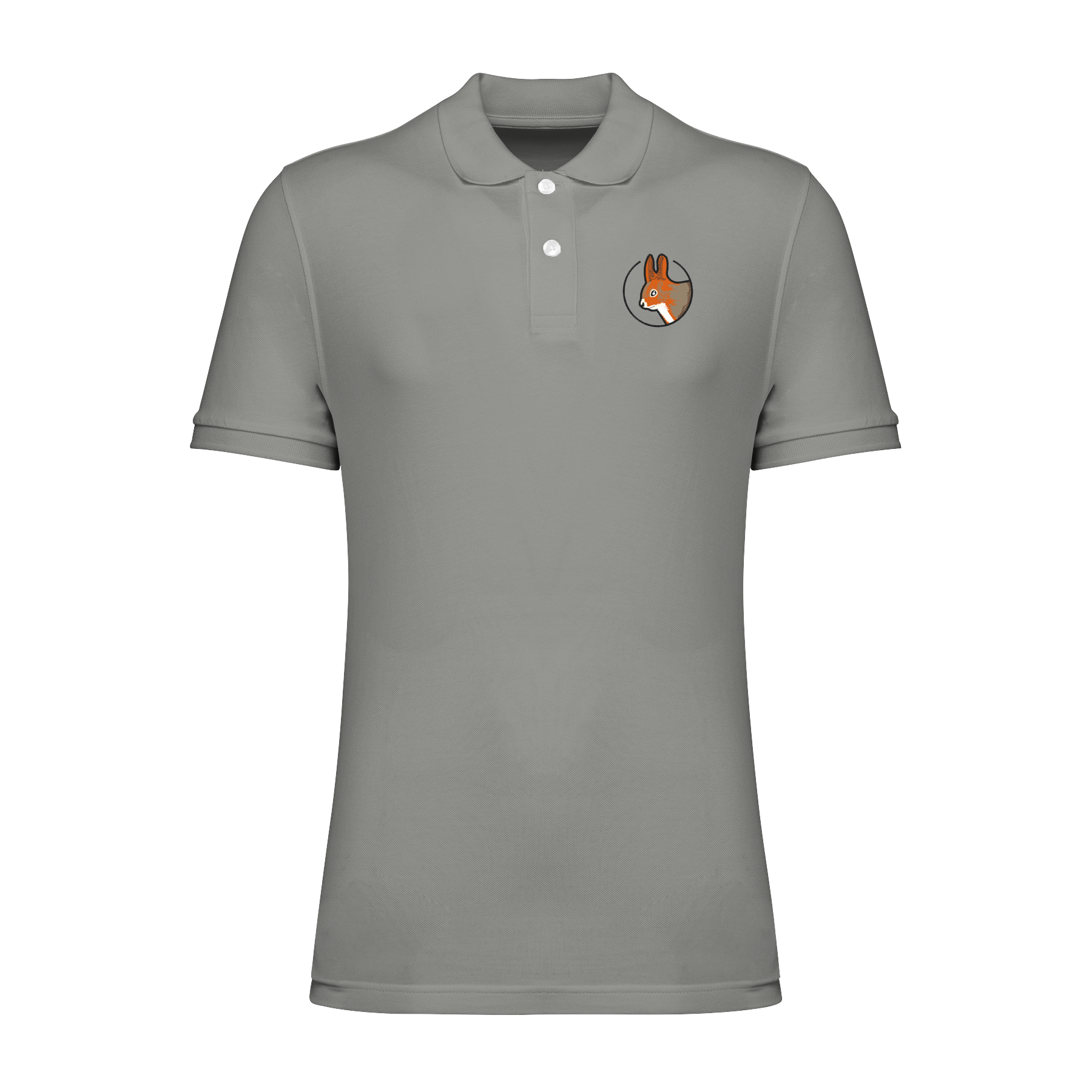 Eichhörnchen Bio Männer Poloshirt Stick